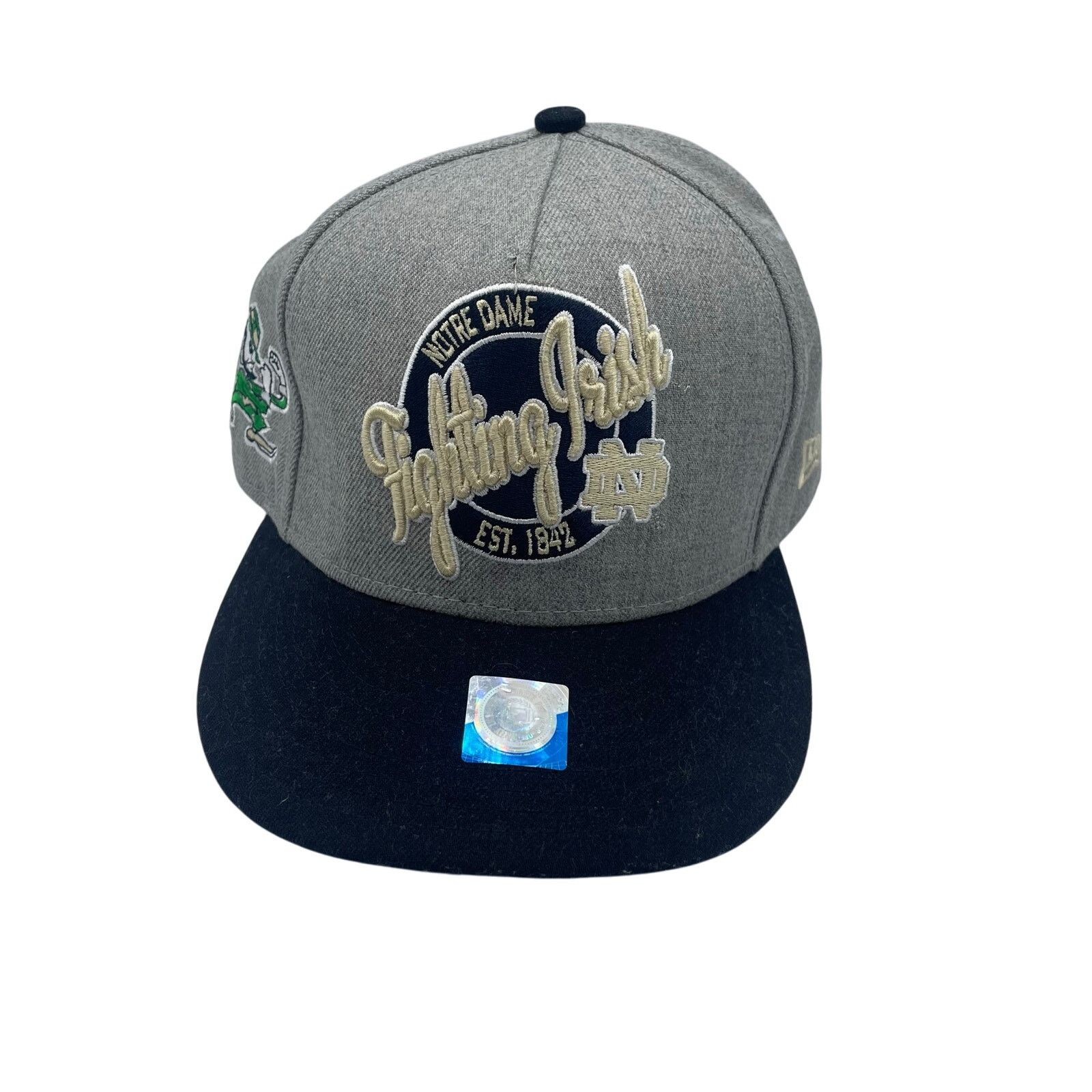New Era Notre Dame Fighting Irish New Era Hat Gray Medium Large Size ONE SIZE - 1 Thumbnail