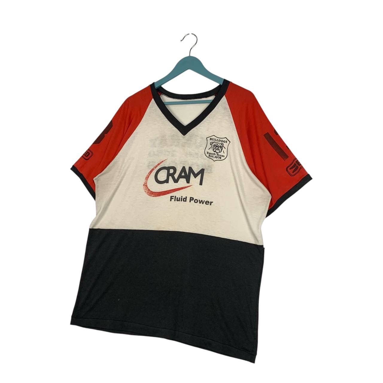 Designer × Vintage Vintage T-Shirt BULLDOGS Touch Team Est.1918 Size US L / EU 52-54 / 3 - 4 Thumbnail
