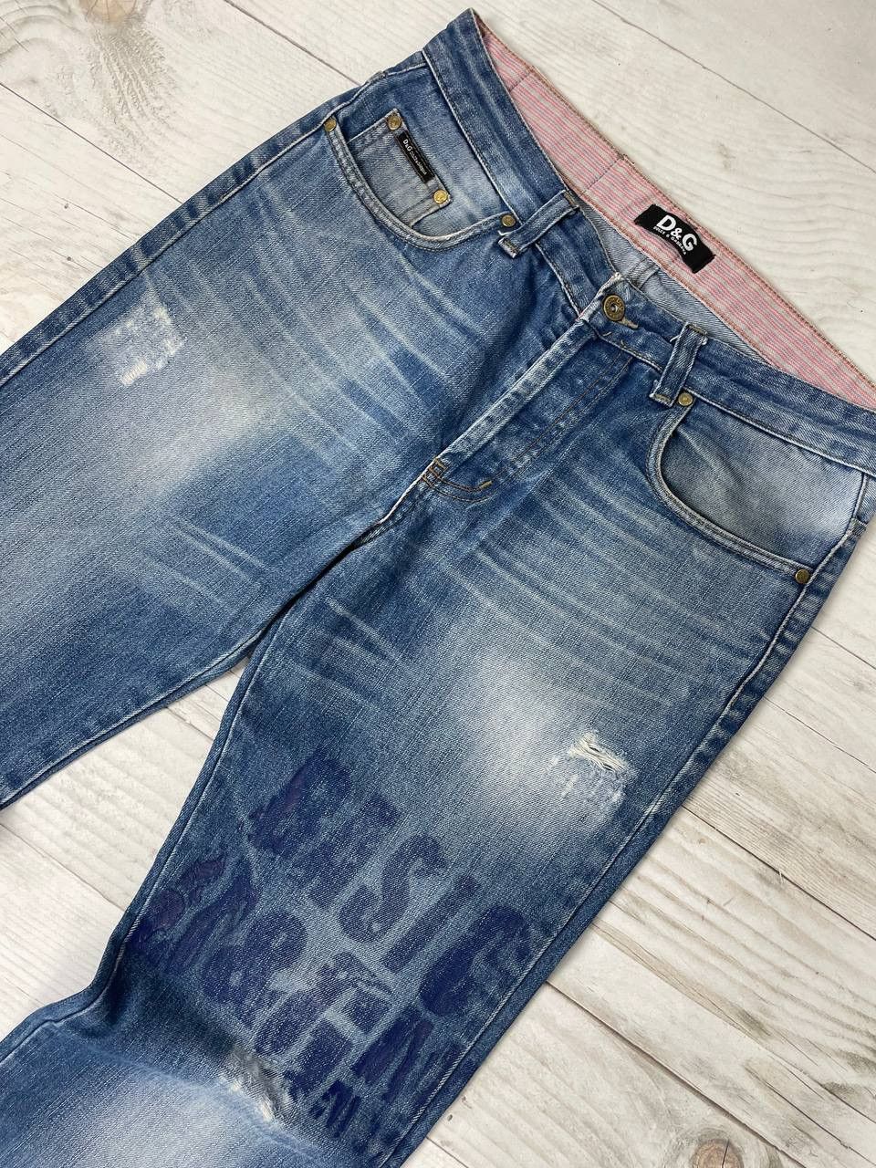 Dolce & Gabbana Vintage Dolce & Gabbana DG Denim Jeans Baggy Distressed Y2K Size US 33 - 3 Thumbnail
