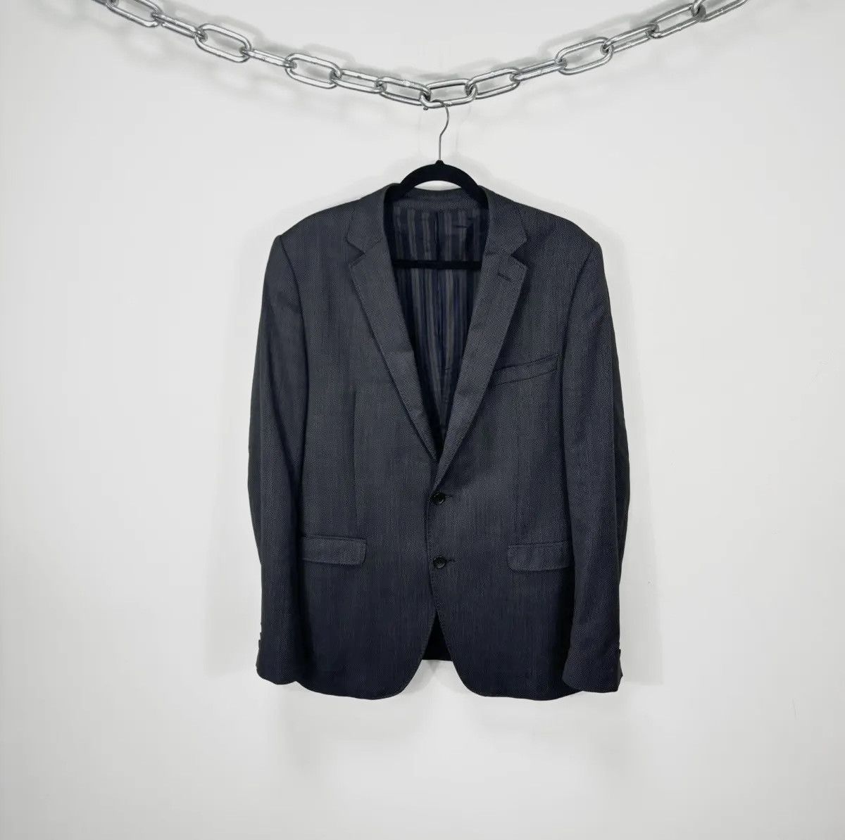Dolce & Gabbana × Vintage Vintage Dolce & Gabbana Birdseye Pattern Wool Blazer Jacket Size 42R - 1 Thumbnail