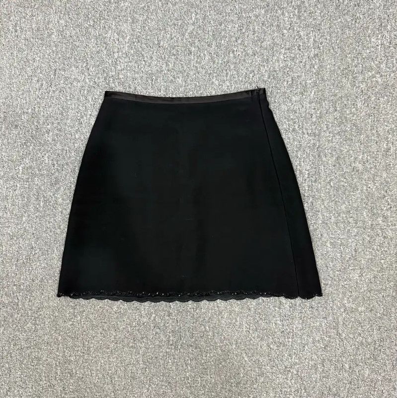 Miu Miu Miu Miu Black Cotton Ladies Skirt Size S 0089 Size 23" - 1 Thumbnail