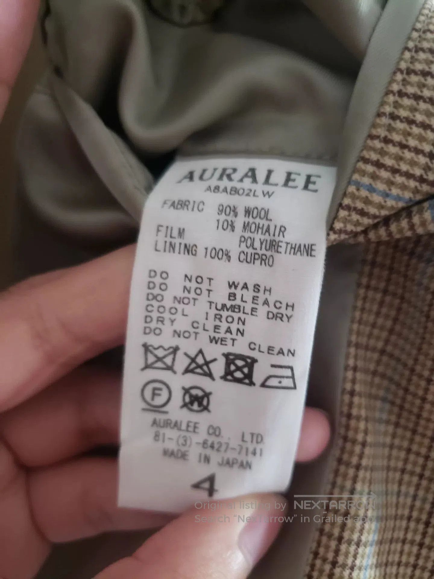 Auralee Auralee Plaid Trench Coat Jacket. Size US XL / EU 56 / 4 - 6 Thumbnail