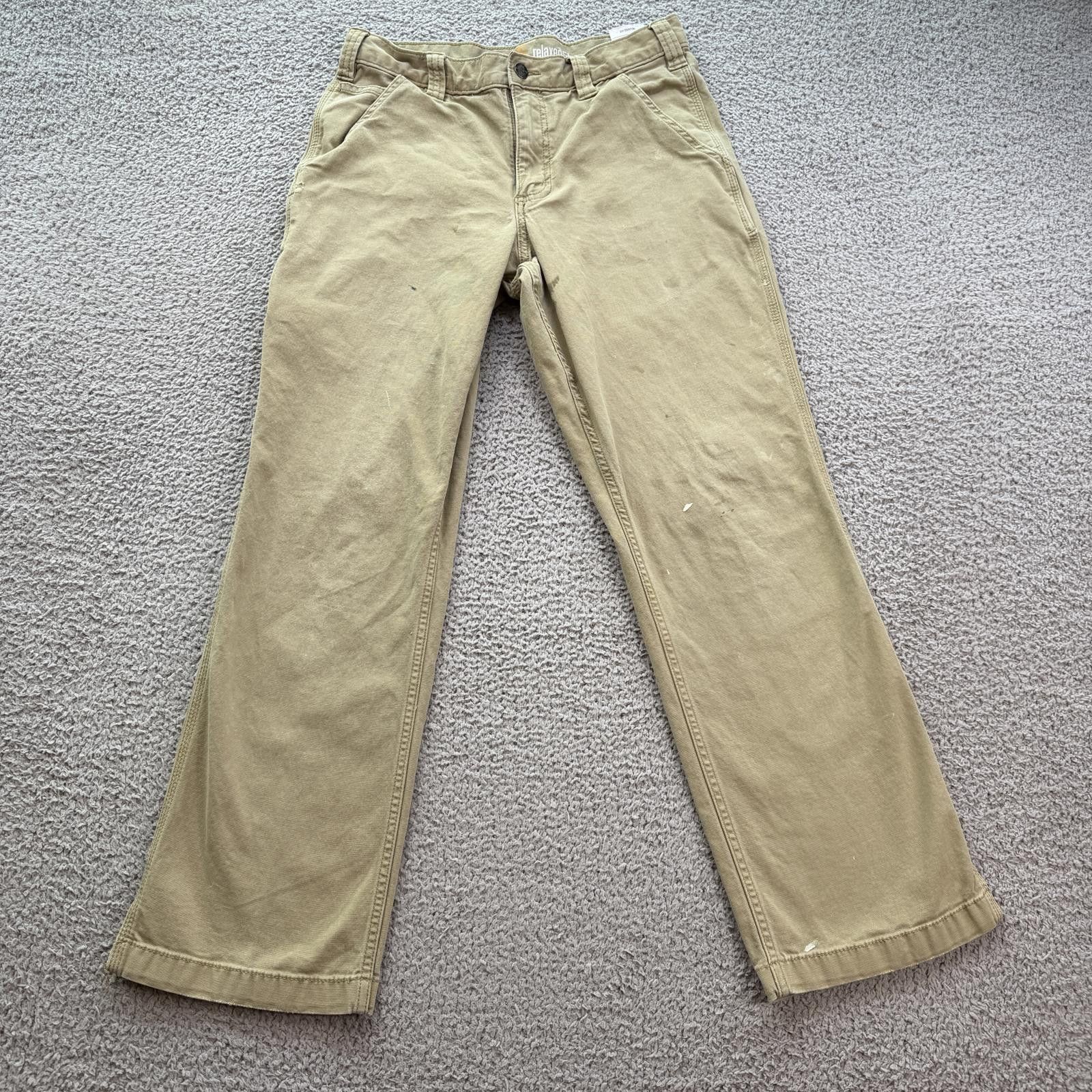 Carhartt Carhartt Relaxed Fit Work Pants Khaki 31x30 Work Carpenter Size US 31 - 1 Thumbnail