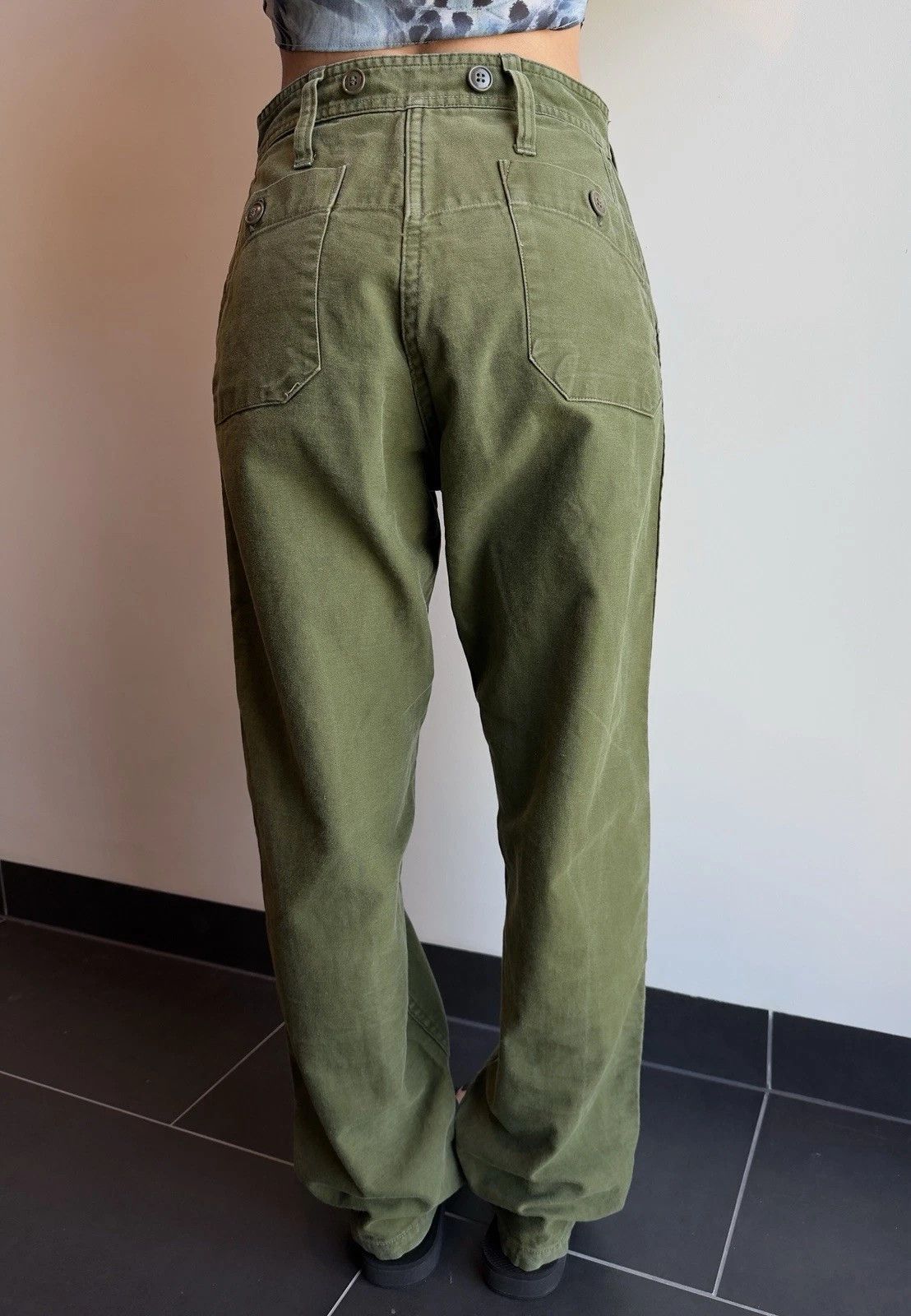 Vintage Vintage Army Pants Unisex Faded Cargo Womens Japan Style Size 27" / US 4 / IT 40 - 6 Thumbnail
