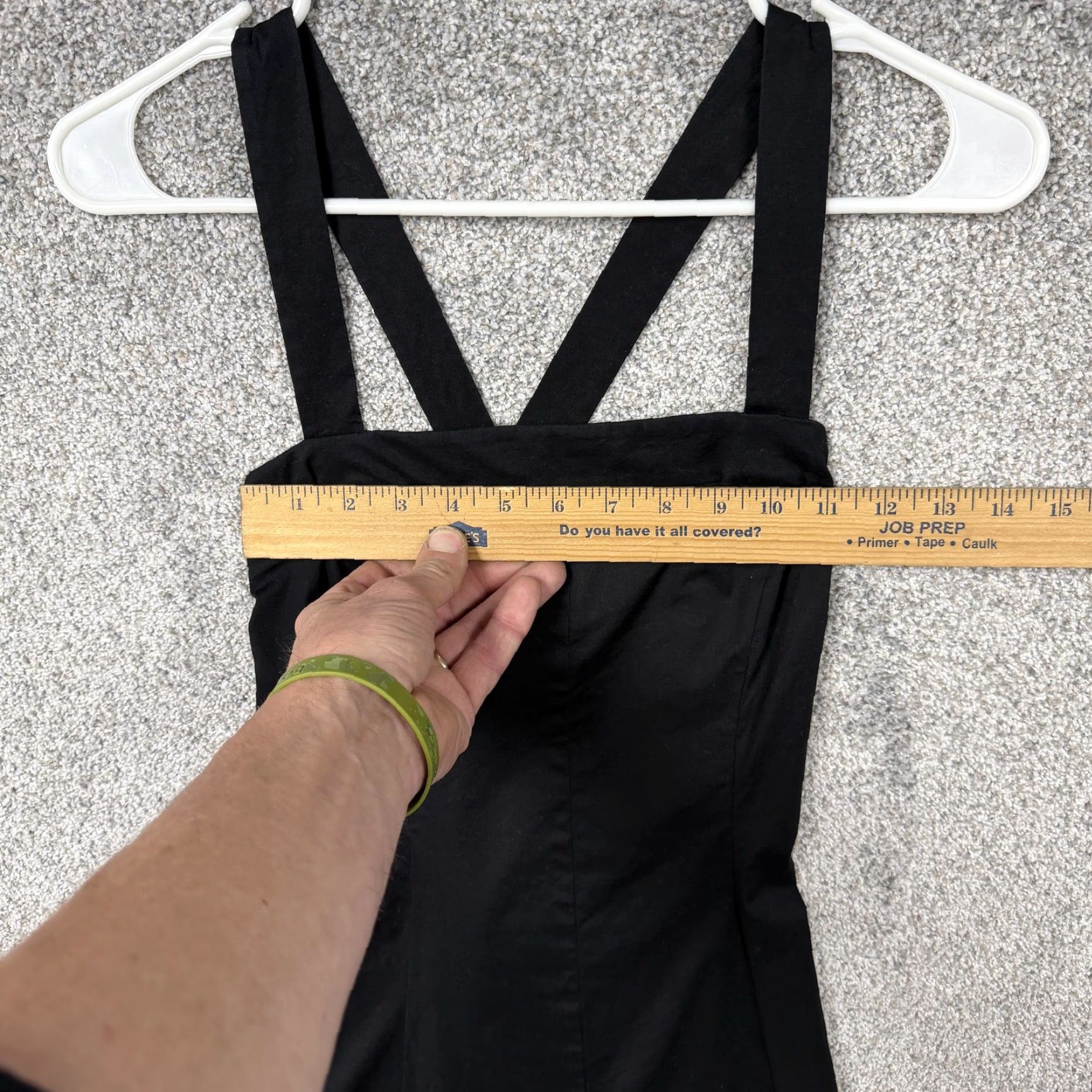 Vintage VINTAGE Yves Cossette Depeche Mode Dress 2 Gothic LBD Black Knee Length Sleeveless Square Neck Women 90s Gothic Preppy Strappy Back Zip Dress Size XS / US 0-2 / IT 36-38 - 2 Thumbnail