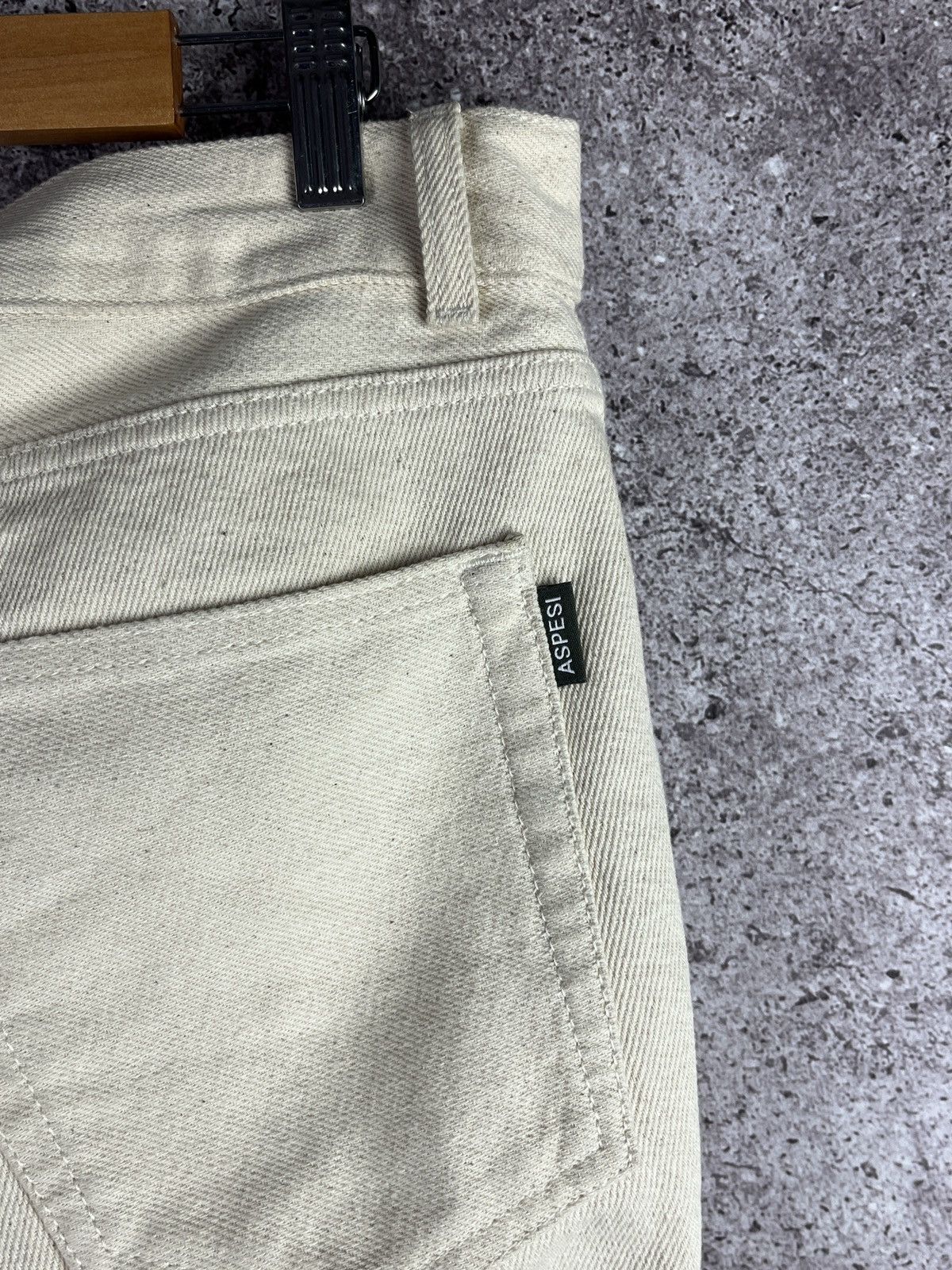 Aspesi Aspesi 🇮🇹 Cream Denim Pants Size 32 Minimalist Luxury Jeans Size US 32 / EU 48 - 3 Thumbnail