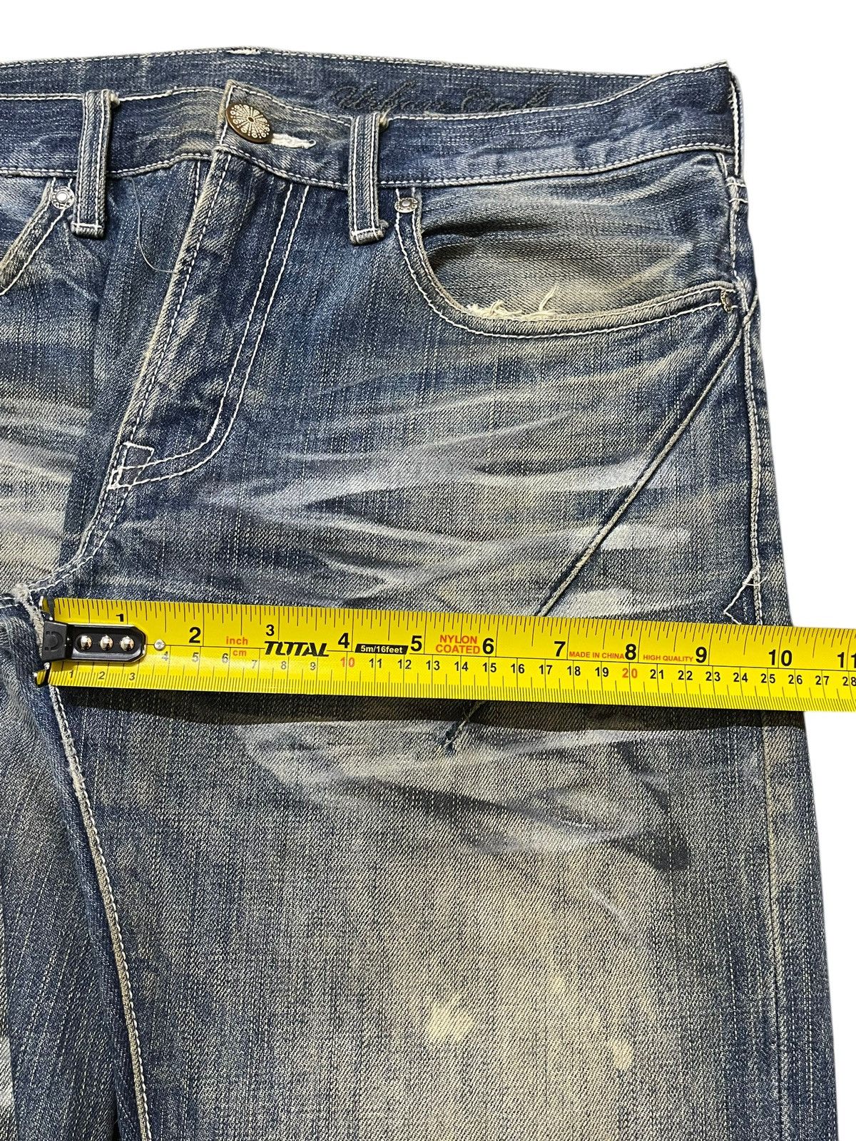 If Six Was Nine Vintage Japanese Brand Claw Mark Wash Style Jeans Size US 32 / EU 48 - 14 Thumbnail