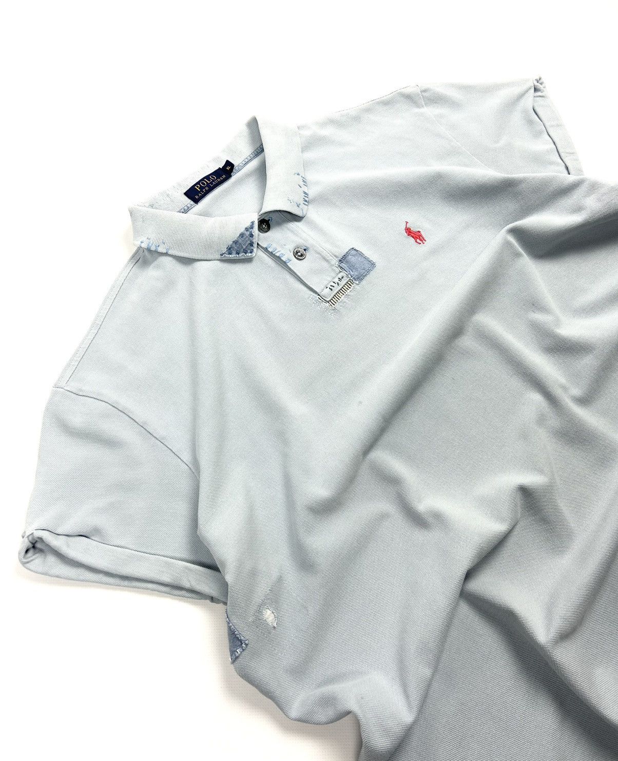 Polo Ralph Lauren Ralph Lauren Polo Shirt Distressed Patchwork Paint Splatter Size US XL / EU 56 / 4 - 3 Thumbnail