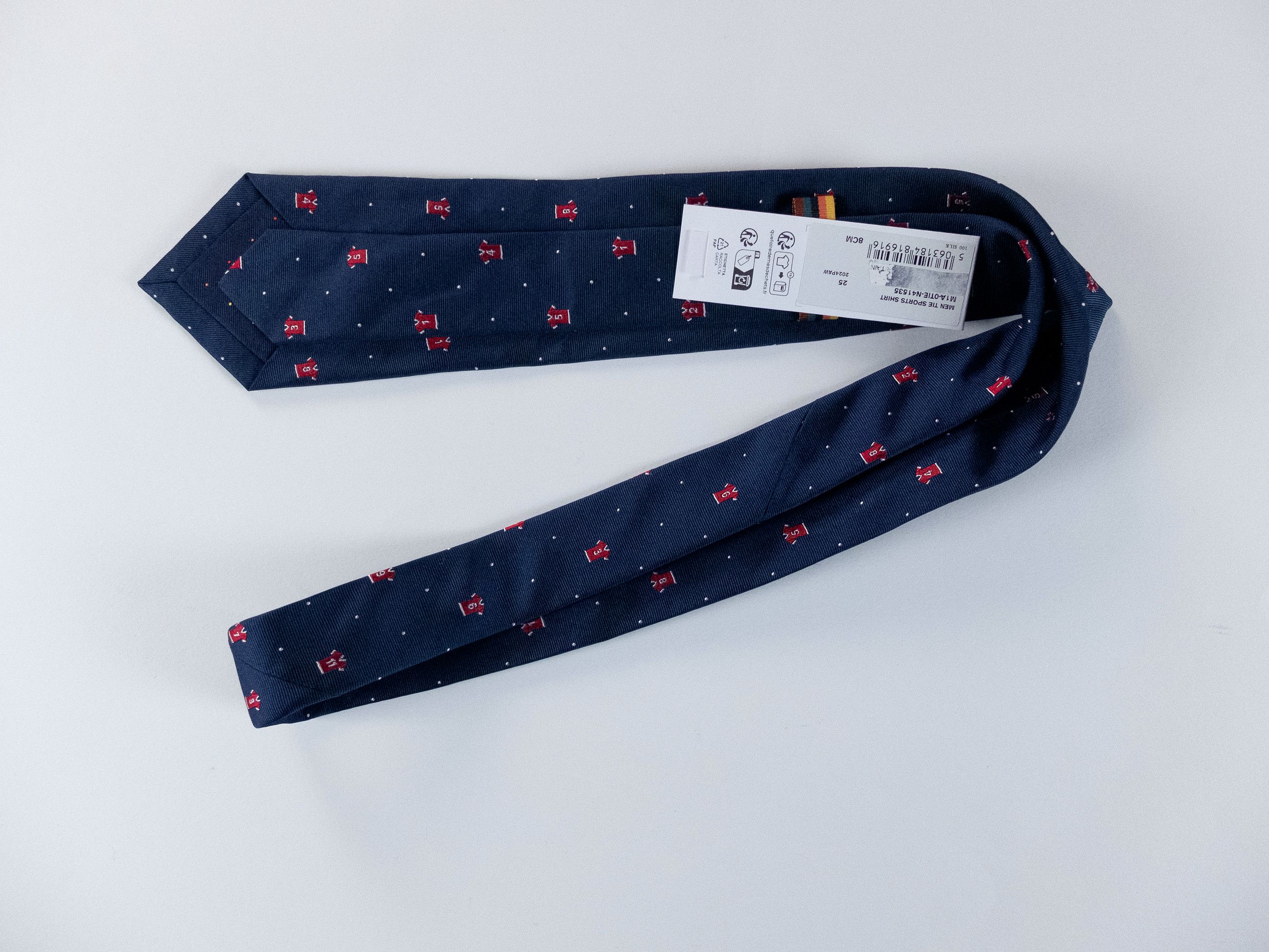 Paul Smith PAUL SMITH navy blue football uniform motif silk tie NWT q Size ONE SIZE - 3 Thumbnail
