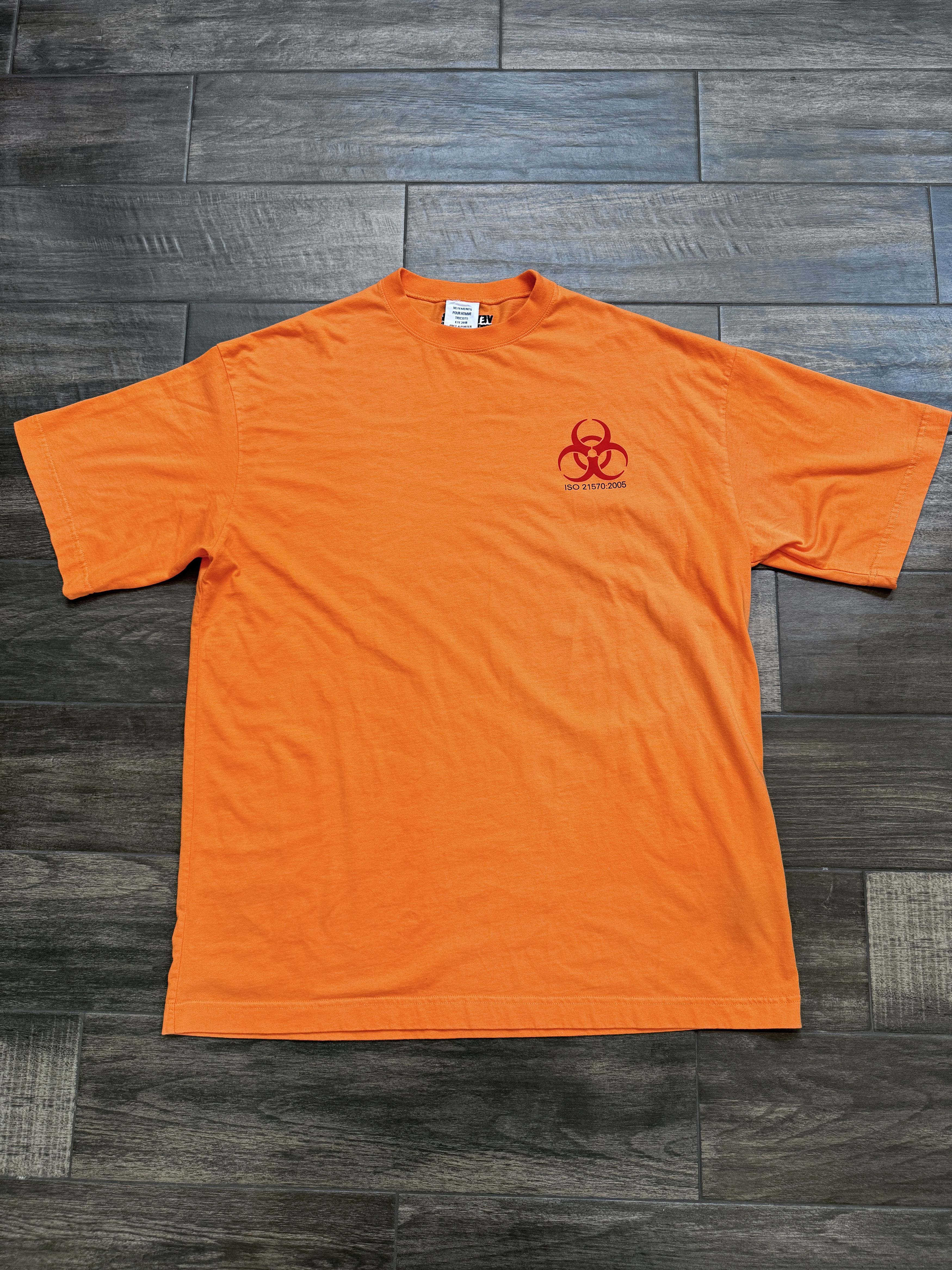image of Vetements Genetically Modified Tee Orange, Men's (Size Medium)