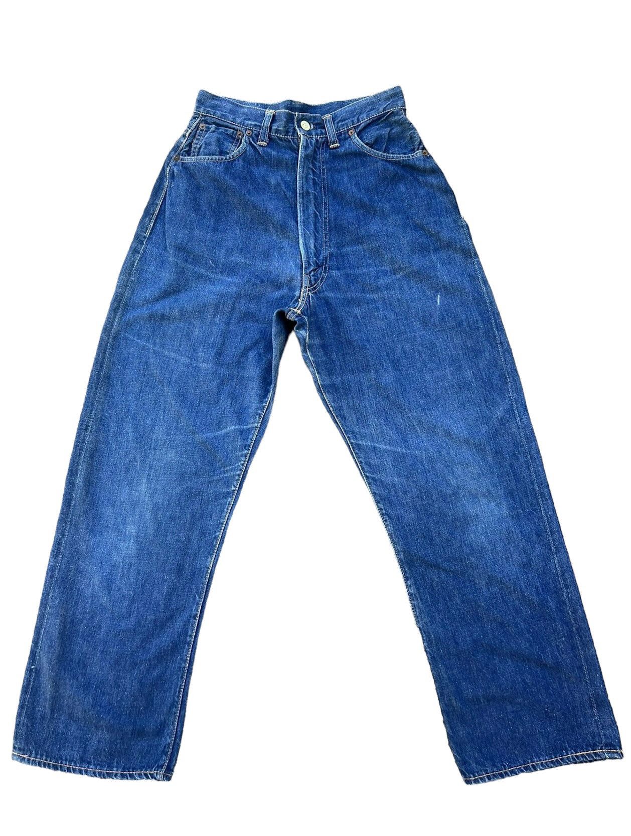 Levi's RARE! Vintage 50s Levi’s Hidden Rivets Denim Selvedge Jeans Size 28" / US 6 / IT 42 - 20 Thumbnail