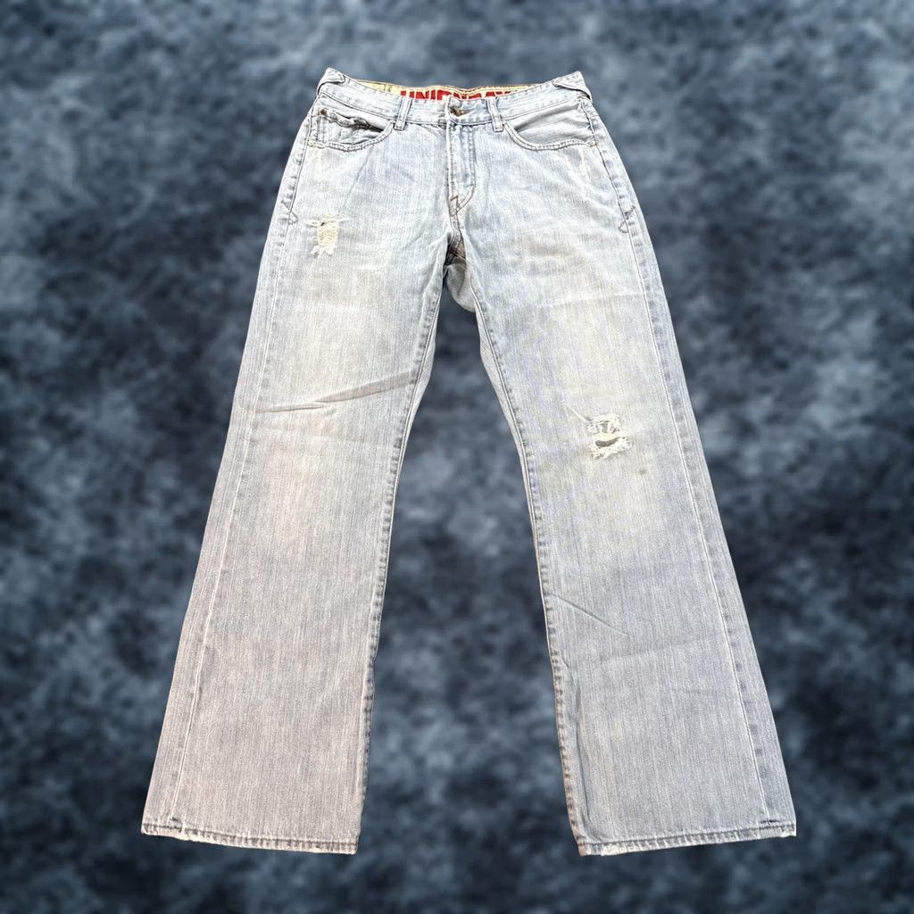Vintage VINTAGE Unionbay Jeans Mens 32x30 Blue Loose Boot Baggy Y2K Skater Bootcut Denim Jeans Men 5-Pocket Distressed Logo Retro Size US 32 / EU 48 - 1 Thumbnail
