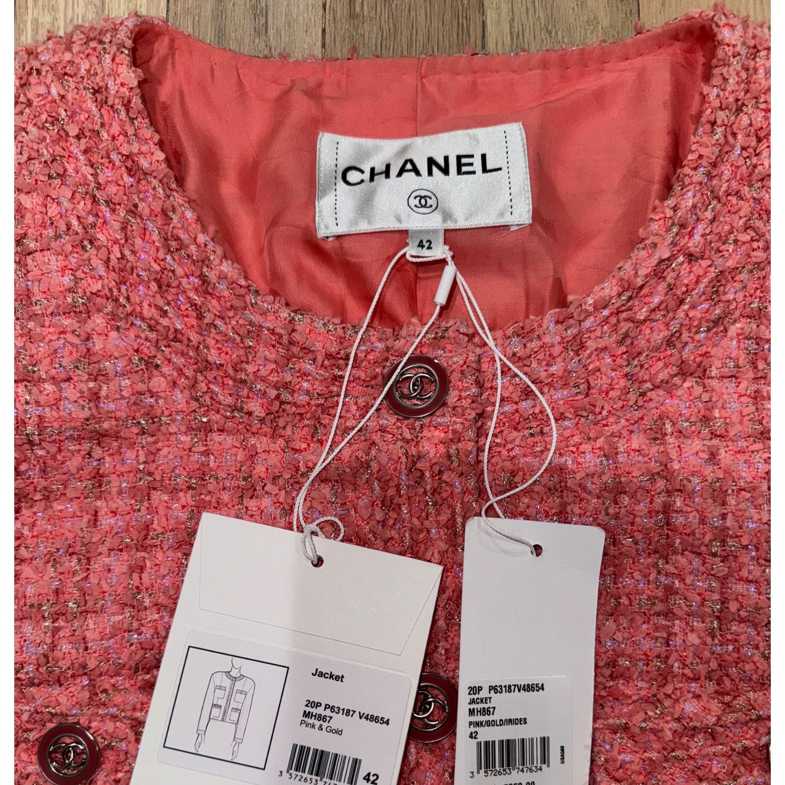 Chanel Chanel Button Runway Long Sleeve Tweed Jacket 42 Size M / US 6-8 / IT 42-44 - 7 Thumbnail