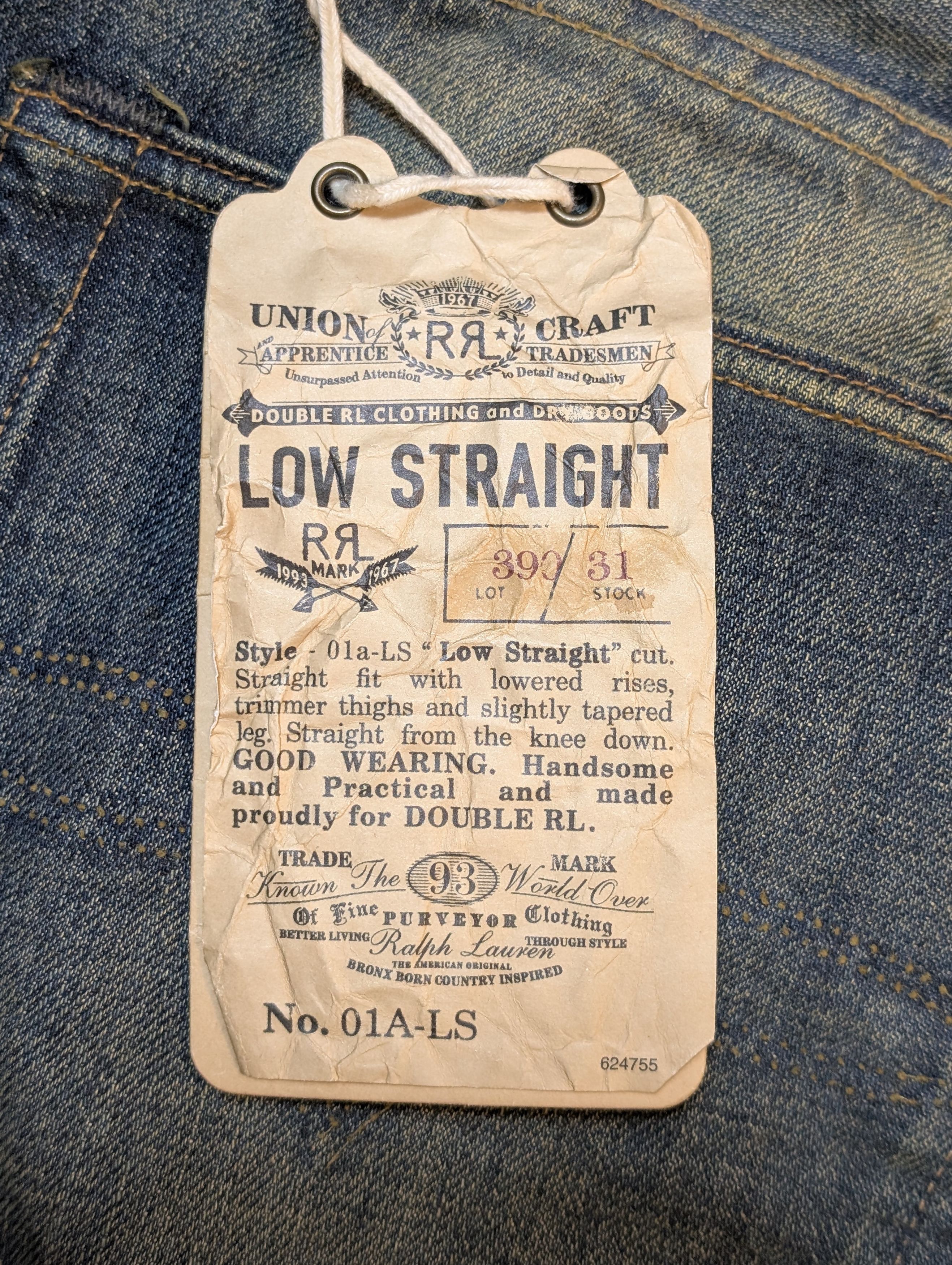 RRL Ralph Lauren NWT RRL Ralph Lauren Distressed Rust Wax Jeans Dust Bowl Size US 34 / EU 50 - 8 Thumbnail