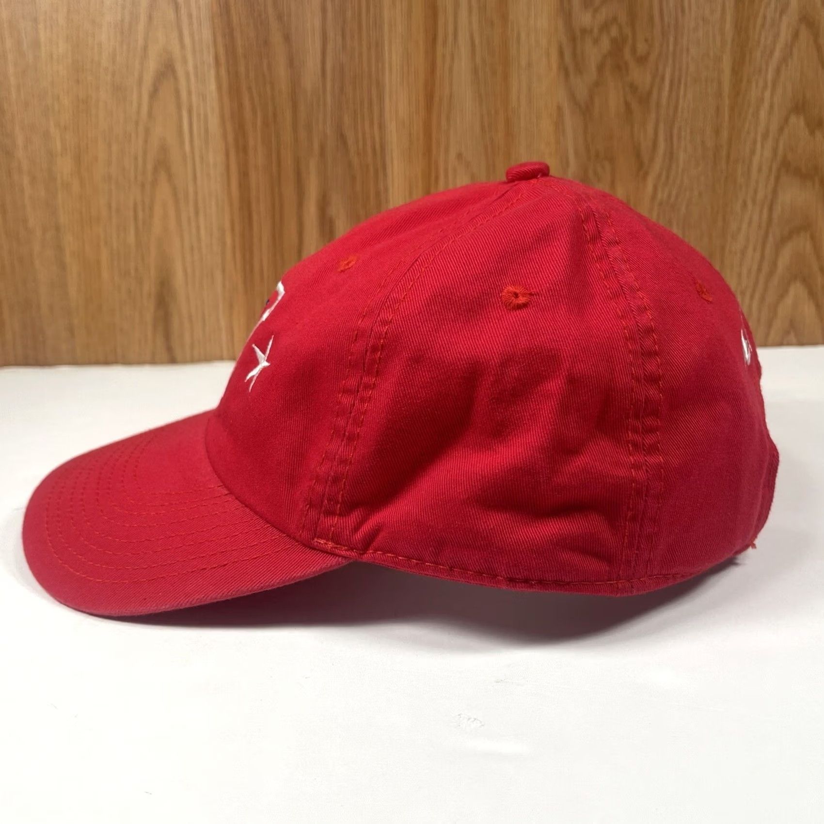 Vintage KNP Adult Adjustable StrapBack Baseball HatCap All Star Embroidered Classic Logo Red Size ONE SIZE - 4 Thumbnail