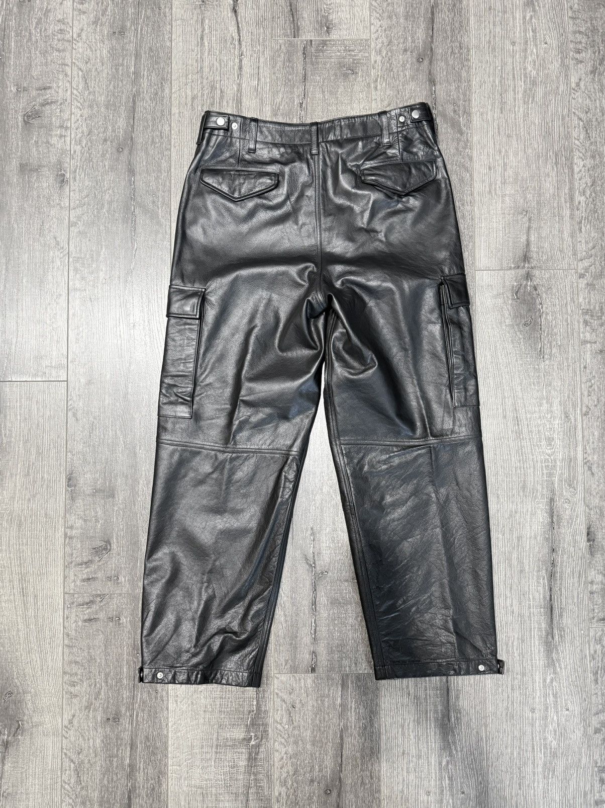 Stussy SS24 Stussy Military Cargo Leather Pants Size US 32 / EU 48 - 4 Thumbnail