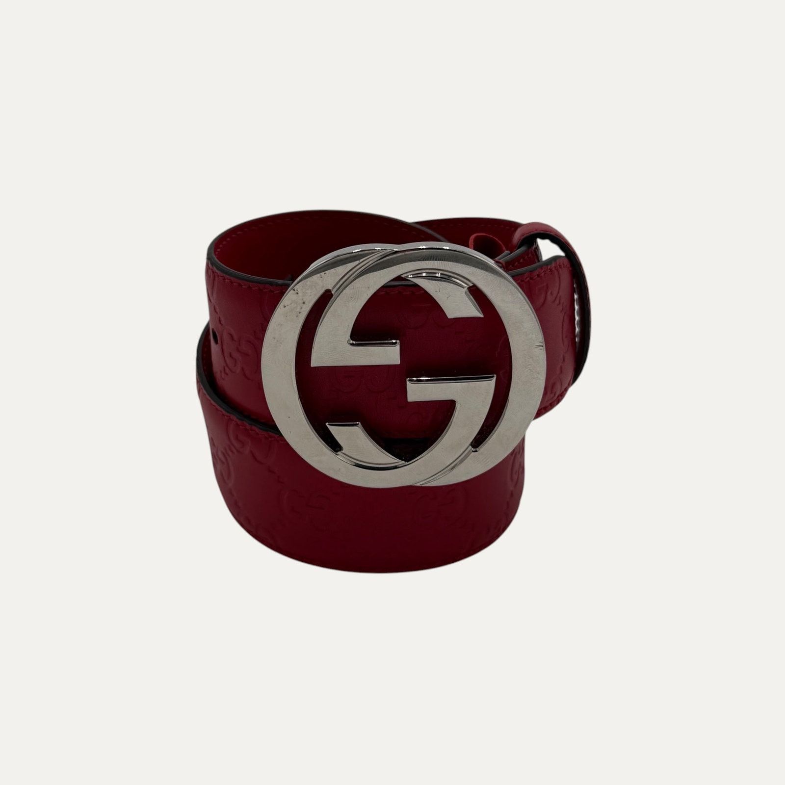 Gucci Gucci Interlocking G Logo Leather Belt Size 38 - 1 Thumbnail