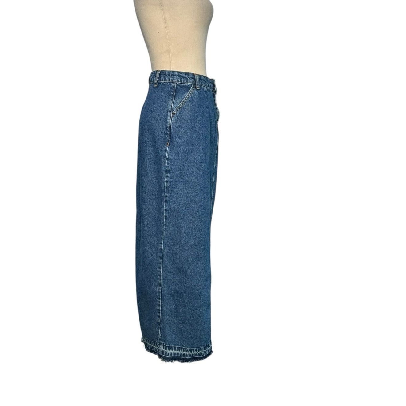 Missguided Missguided blue maxi pencil jean skirt size 6 Size 27" / US 4 / IT 40 - 5 Thumbnail