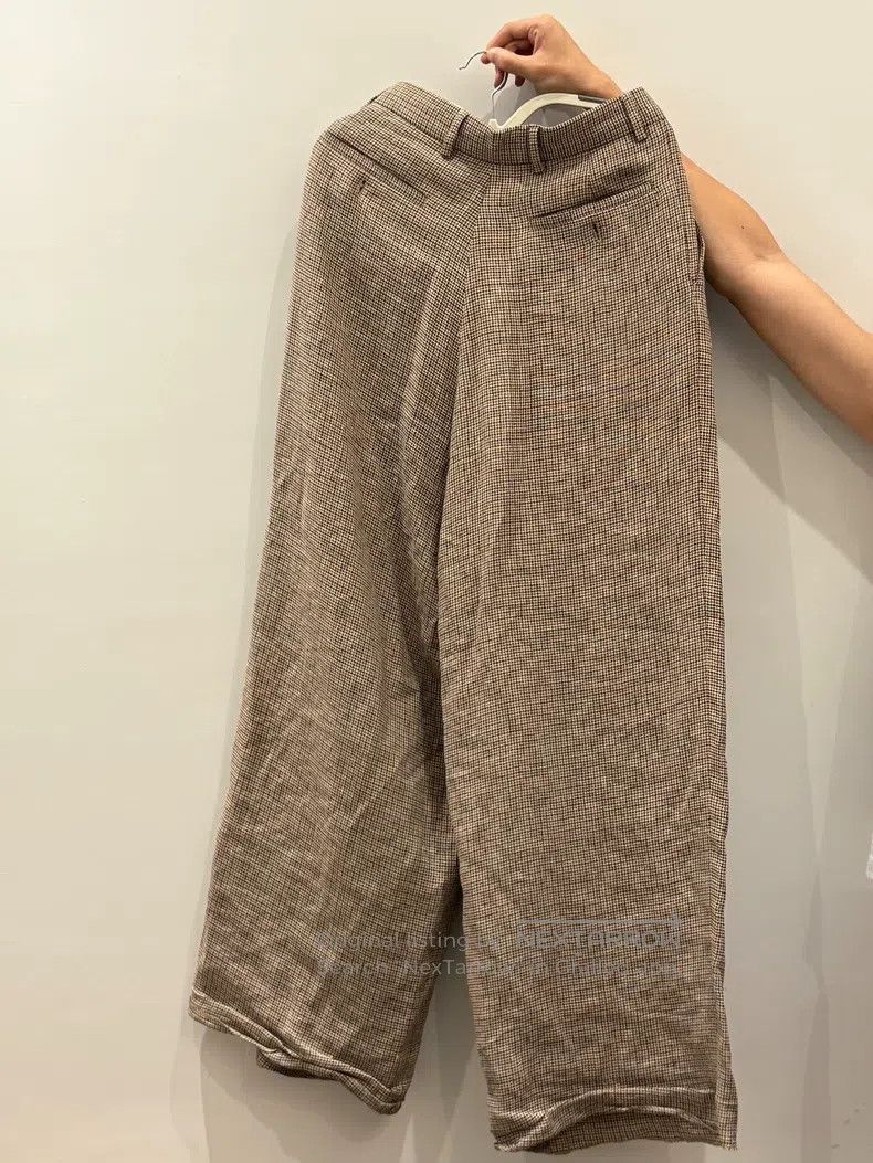 Dries Van Noten Dries Van Noten Houndstooth Linen Trousers Size US 28 / EU 44 - 2 Thumbnail