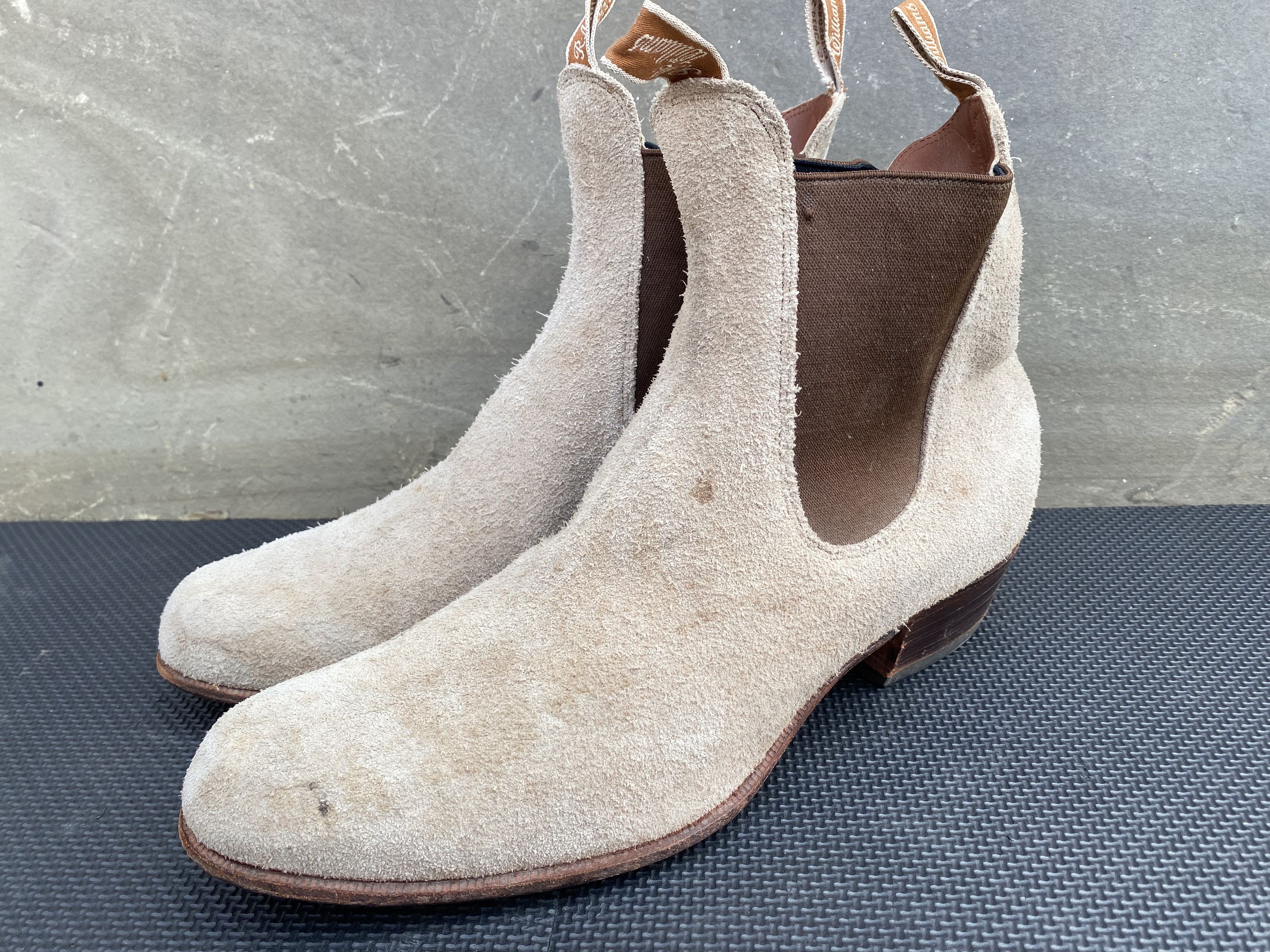 R.M. Williams Vintage RM Williams Taupe Boots Ranch Bushmman Cuban Heel Size US 13 / EU 46 - 1 Thumbnail