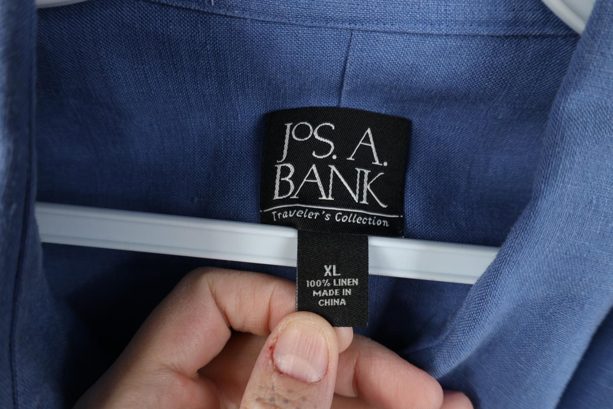 Jos. A. Bank Jos A Bank Linen Short Sleeve Collared Button Down Shirt Size US XL / EU 56 / 4 - 8 Thumbnail