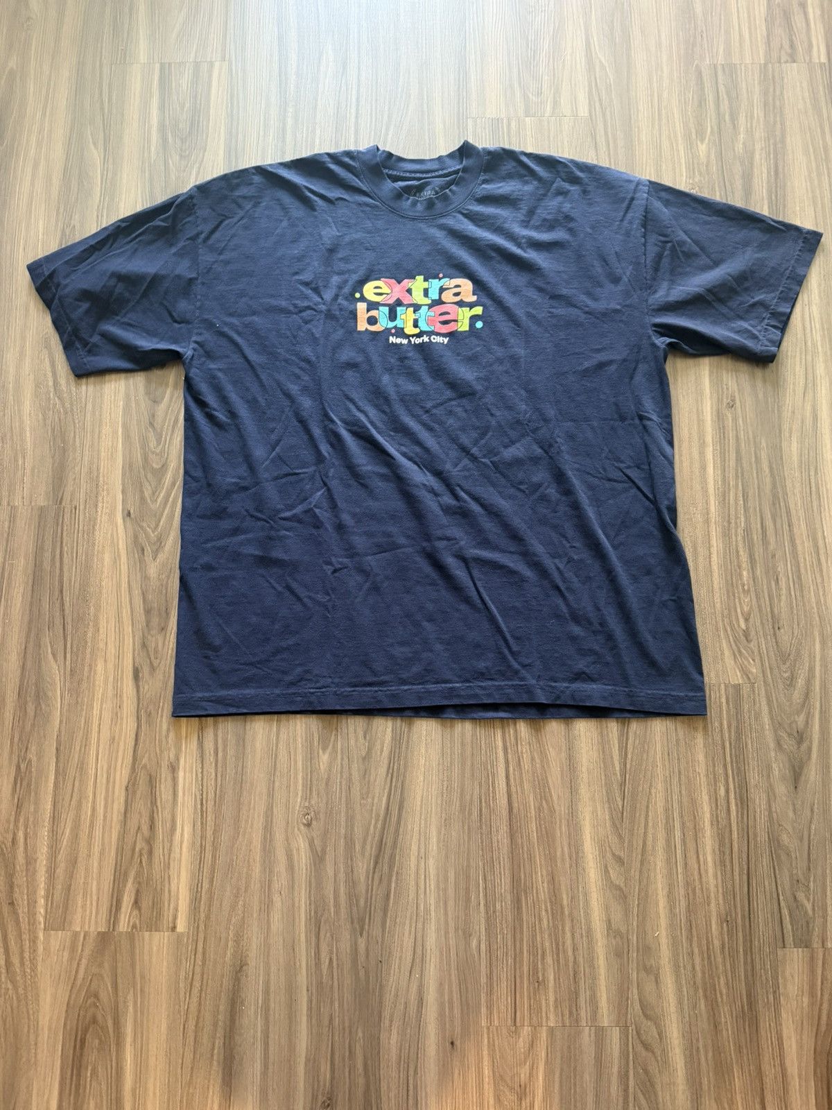 Extra Butter Extra Butter New York City Logo T-Shirt Size 2XL Navy Size US XXL / EU 58 / 5 - 1 Thumbnail
