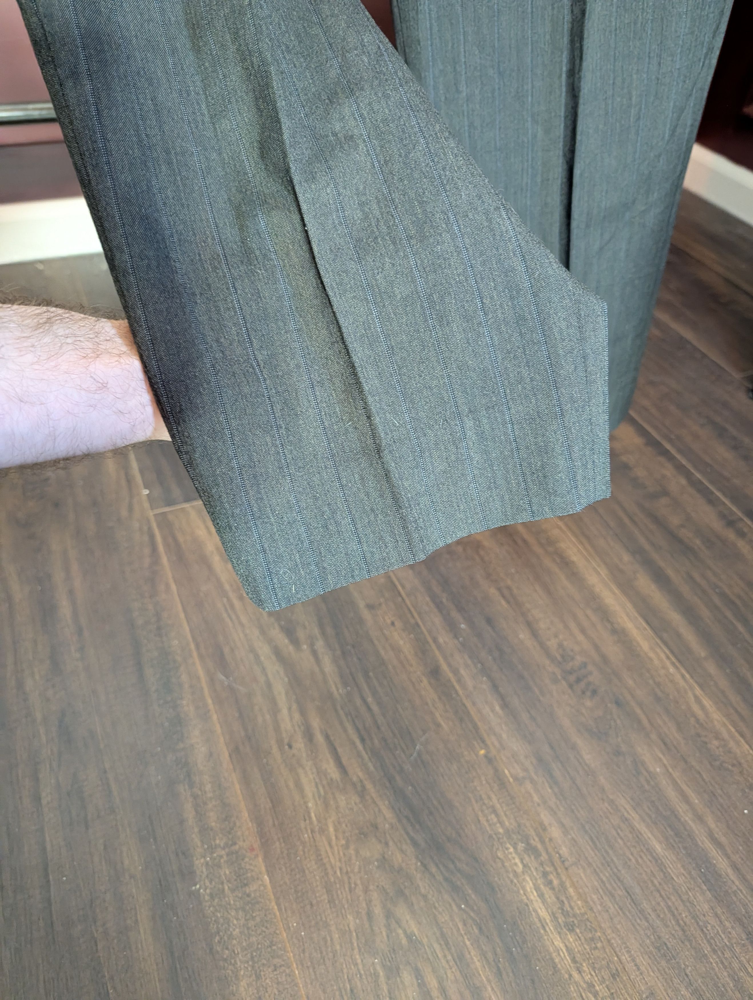 Other DORMEL ITALY gray striped wool tailored dress trousers Size US 33 - 7 Thumbnail
