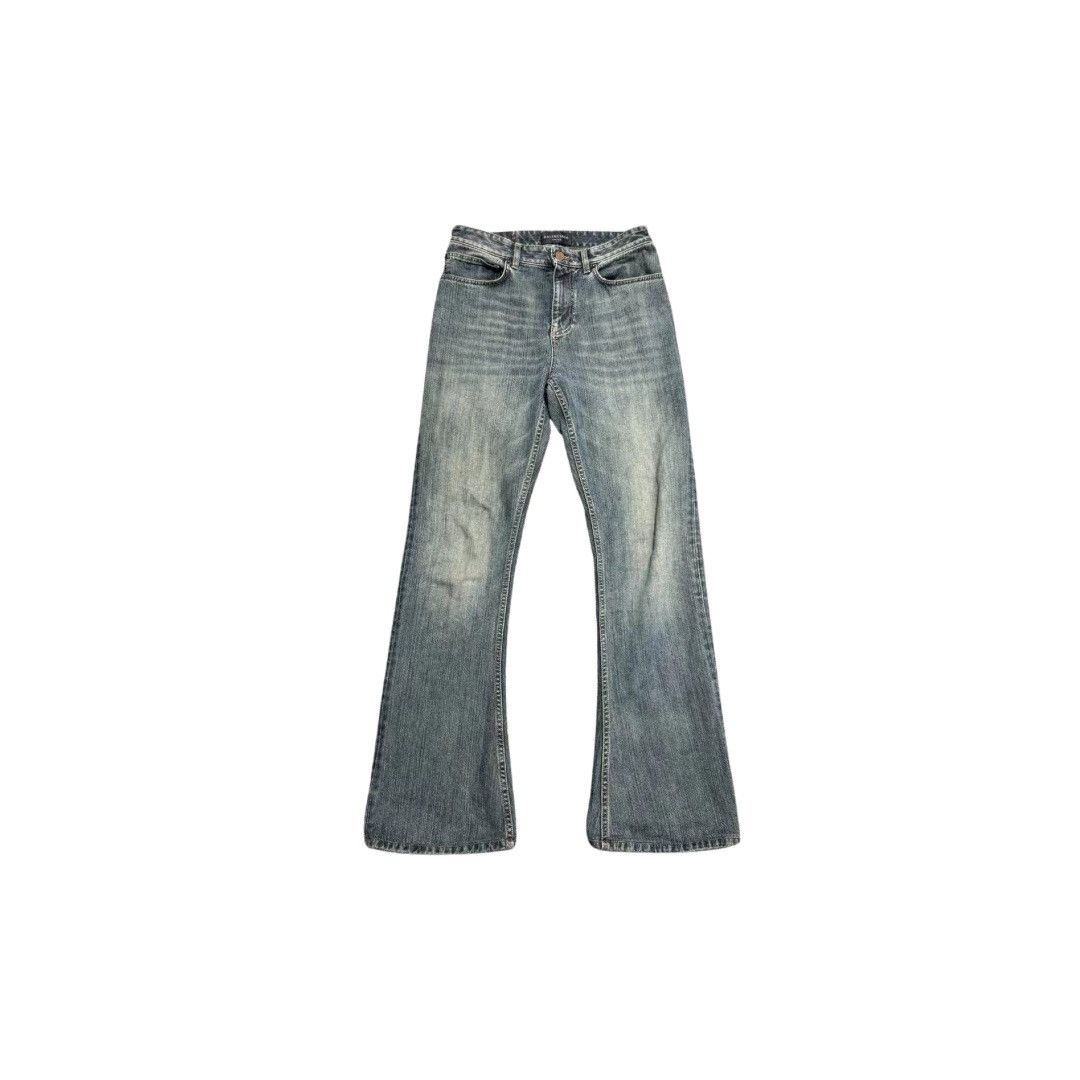 image of Balenciaga Bootcut Flare Jeans in Blue, Men's (Size 30)