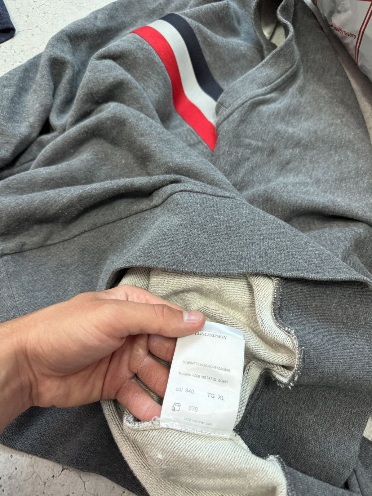 Moncler Moncler Luxury Sweatshirt Big Logo Maglia Girocollo Size US XL / EU 56 / 4 - 12 Thumbnail