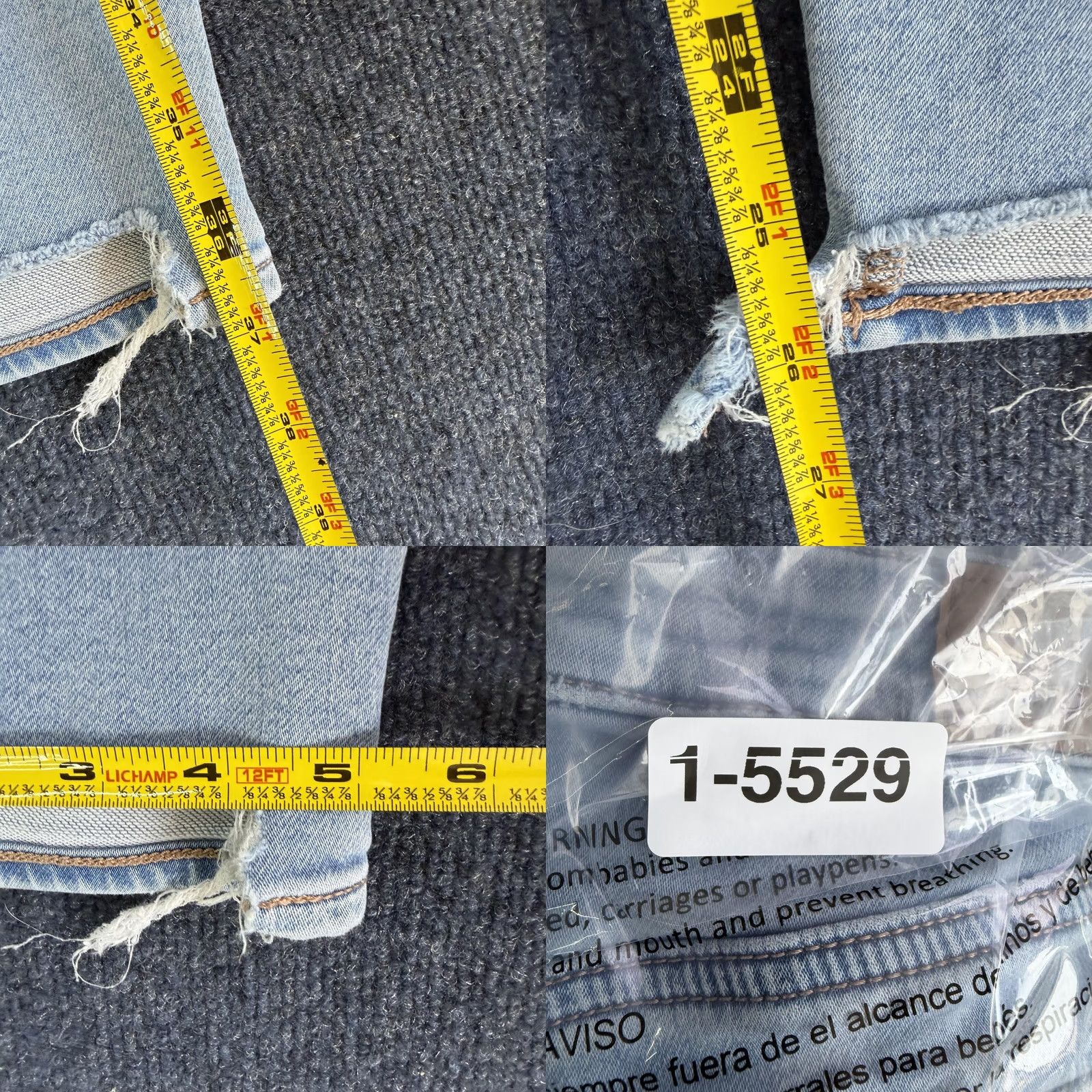 American Eagle Outfitters VINTAGE American Eagle Outfitters Skinny Jeans Womens 12 Light Blue Distressed Denim Size 34" / US 12 / IT 48 - 8 Thumbnail