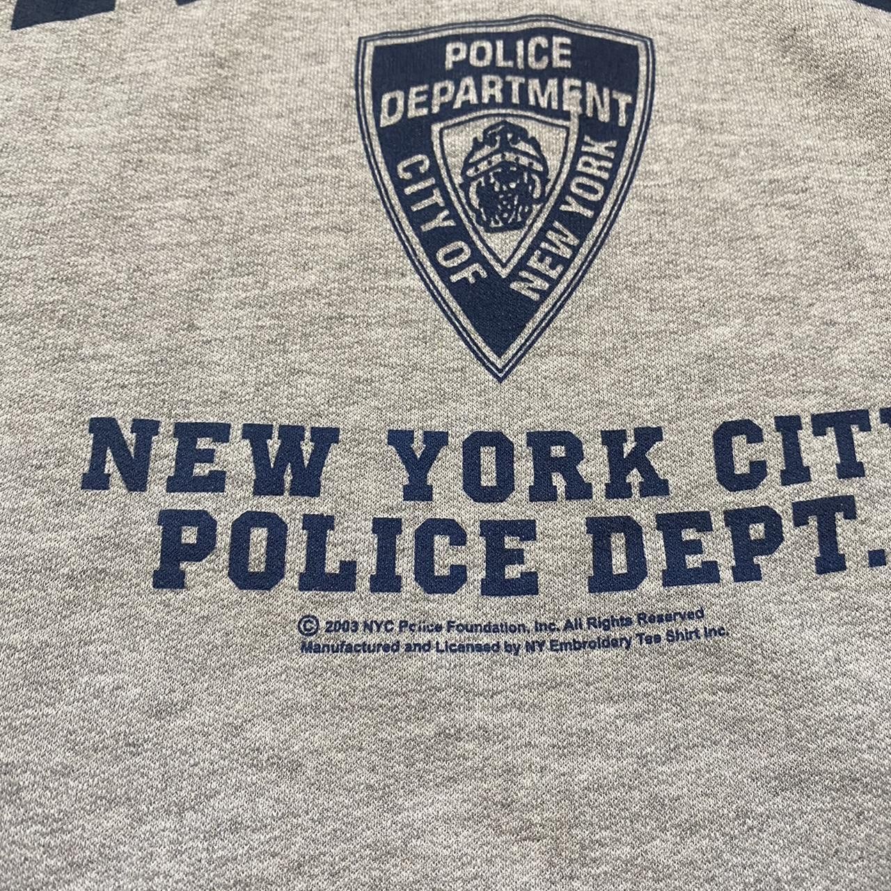 Jerzees 2003 Grey & blue NYPD New York Police Department Size US L / EU 52-54 / 3 - 4 Thumbnail