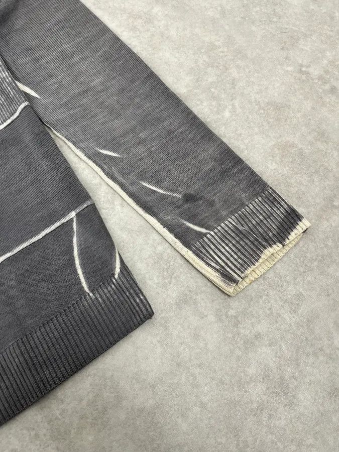 Just Cavalli 2000s Cavalli Two Tone Grey & Cream Abstract Turtleneck Size US L / EU 52-54 / 3 - 6 Thumbnail