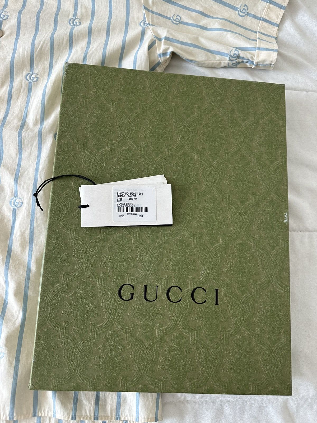 Gucci Gucci Bowling G stripe shirt Size US L / EU 52-54 / 3 - 7 Thumbnail