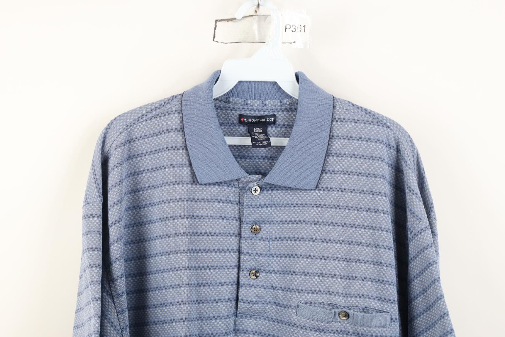 Vintage Vintage 90s Streetwear Striped Knit Pullover Golf Polo Shirt Size US L / EU 52-54 / 3 - 2 Thumbnail
