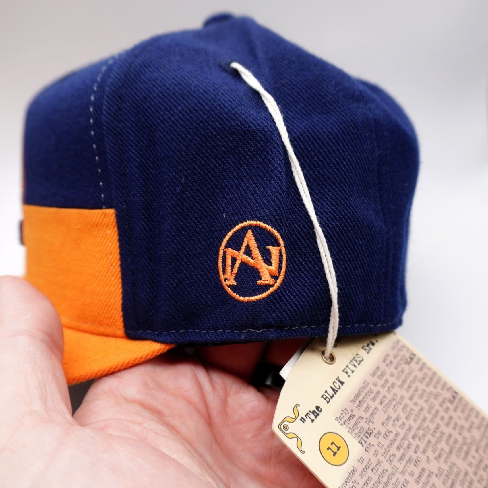 American Needle American Needle Lincoln University Hat Mens 7 5/8 Blue Orange Black Fives Fitted Size ONE SIZE - 5 Thumbnail