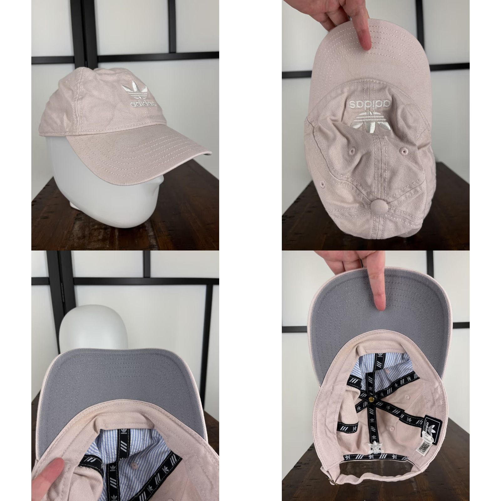 Adidas ADIDAS Hat Cap Strap Back Womens One Size Pink Twill 100% Cotton Trefoil Golf Hat Adjustable Embroidered Logo Mens Womens Boys Girls? Size ONE SIZE - 8 Thumbnail