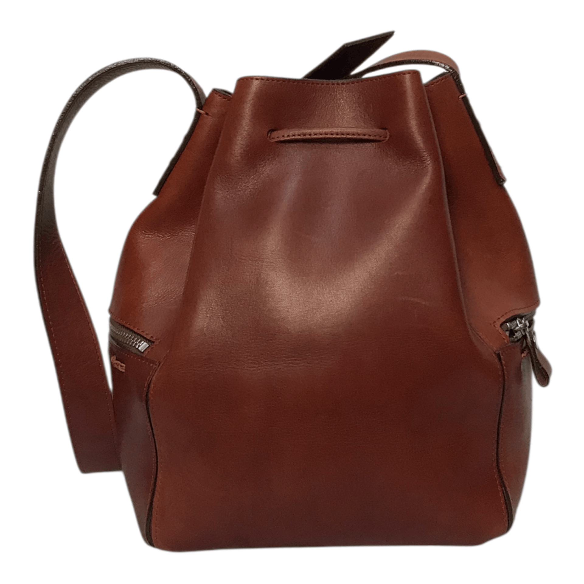 Leather A.Y.A Classic Heritage Leather Bucket Bag Size ONE SIZE - 4 Thumbnail