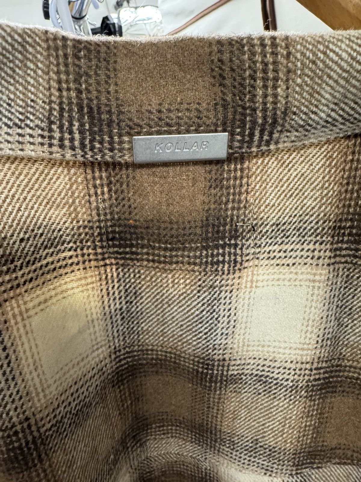 Designer × Kollar Clothing Kollar clothing Flannel Shirt - Beige Size US XXL / EU 58 / 5 - 3 Thumbnail