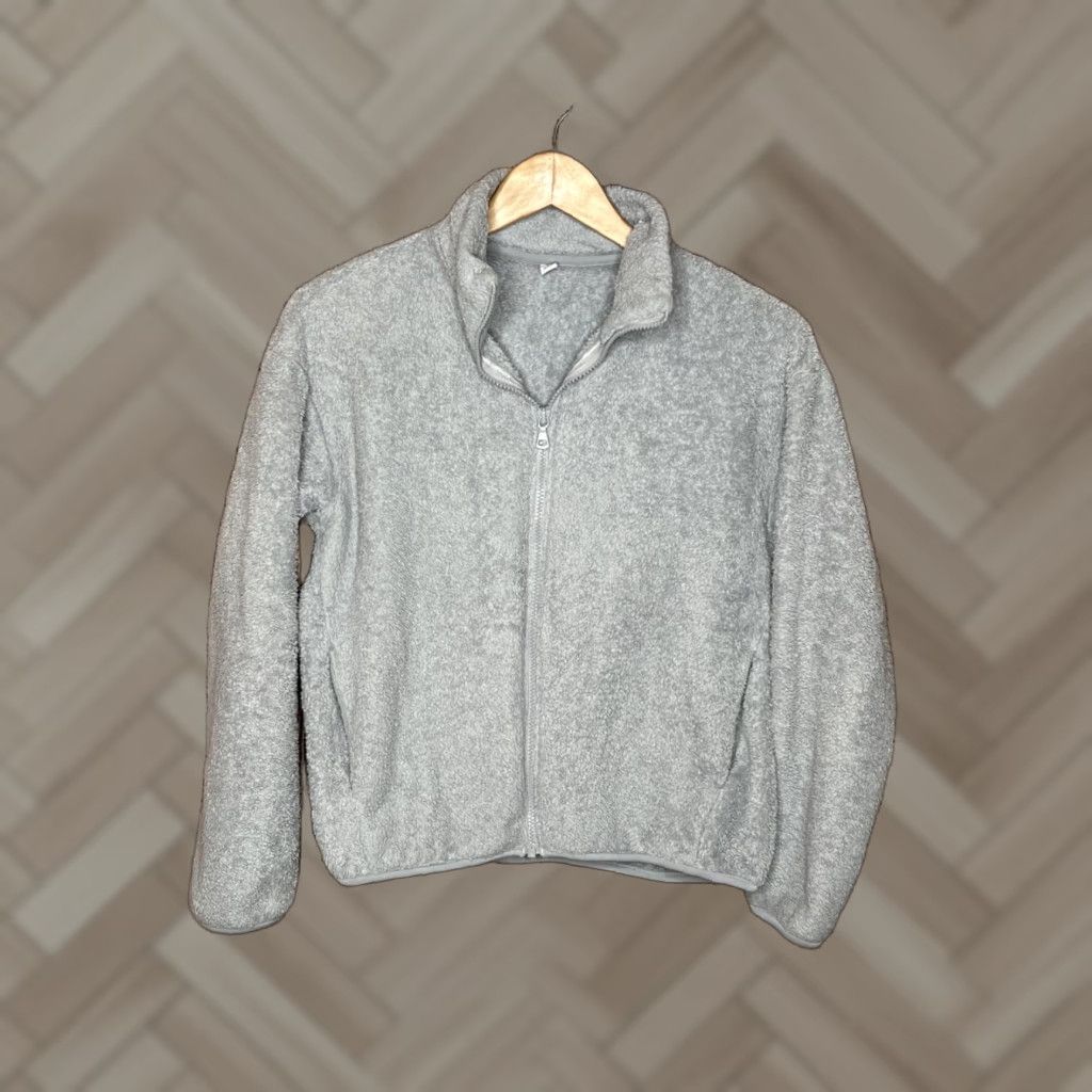 Uniqlo VINTAGE Uniqlo Jacket Womens Small Gray Deep Pile Fleece Outdoor Casual Full Zip Size S / US 4 / IT 40 - 1 Thumbnail