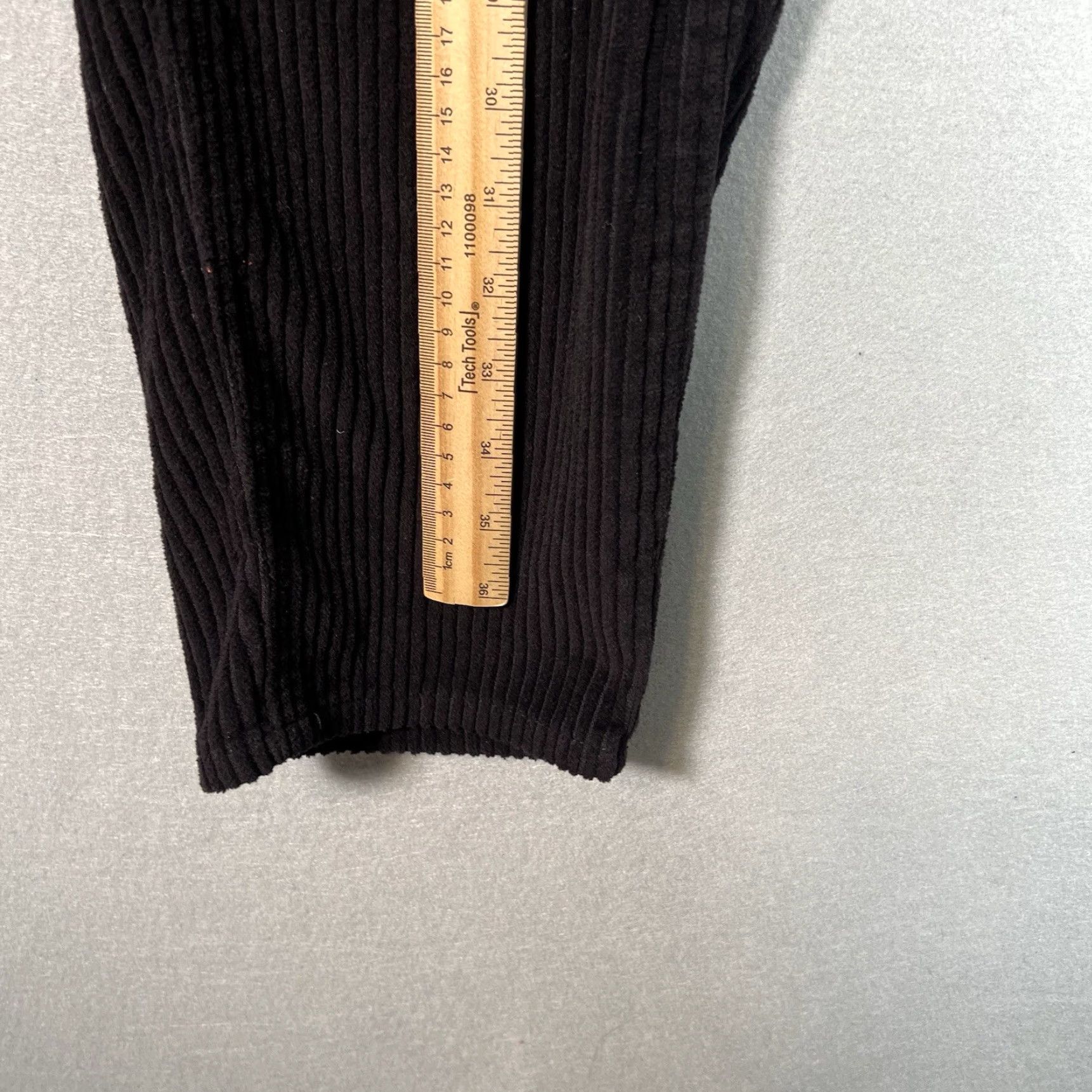 Zara Zara Pants Womens 8 Black Cotton Corduroy Straight Chino Slim Denim Collection Corduroy Pants Women's 8 Black Cotton Size 30" / US 8 / IT 44 - 3 Thumbnail