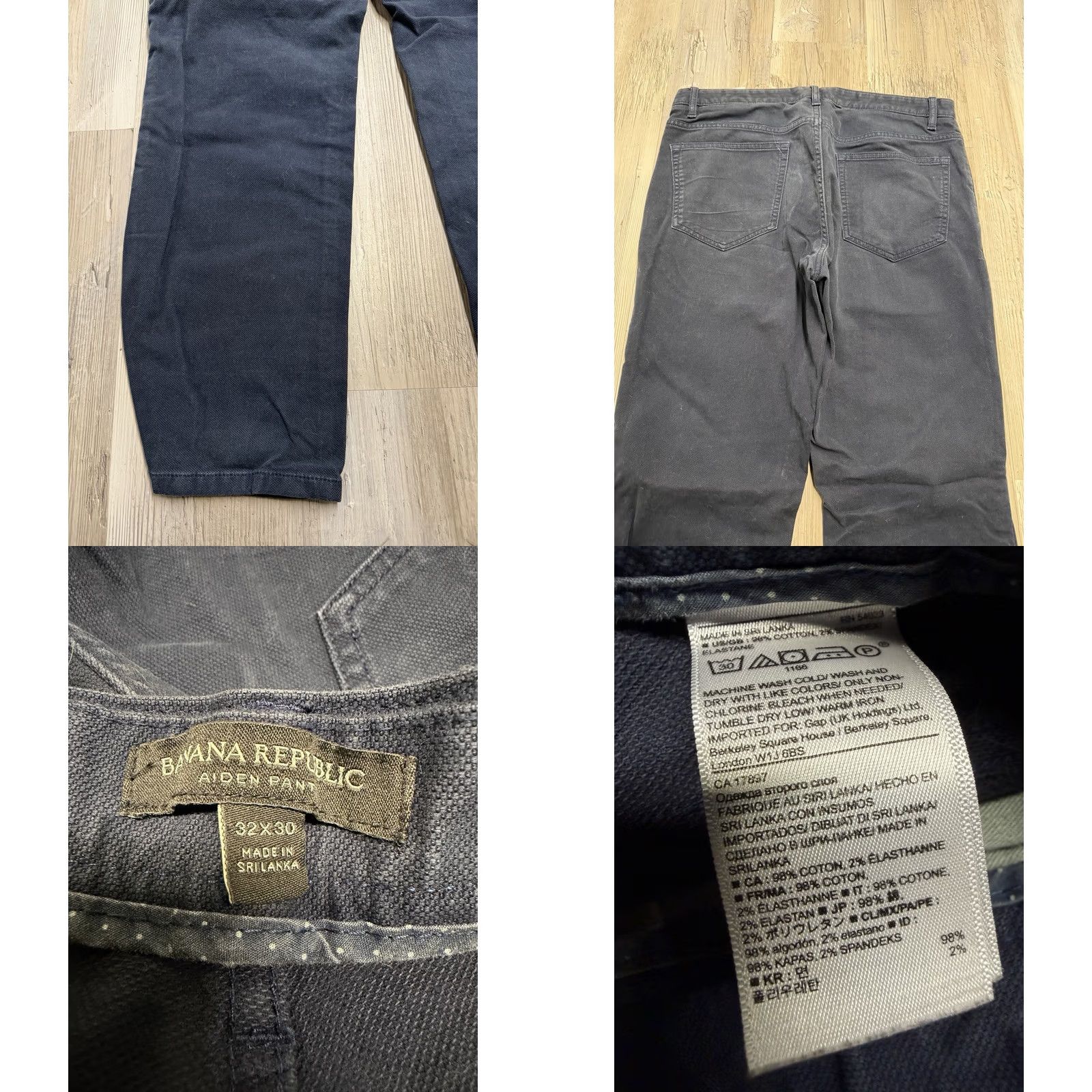 Banana Republic Banana Republic Mens Aiden Fit Tech Canvas Performance Pants Blue Straight Leg 32x30 Regular Knit Polyester Slimming Pockets Stretch Slimming Size US 32 / EU 48 - 8 Thumbnail