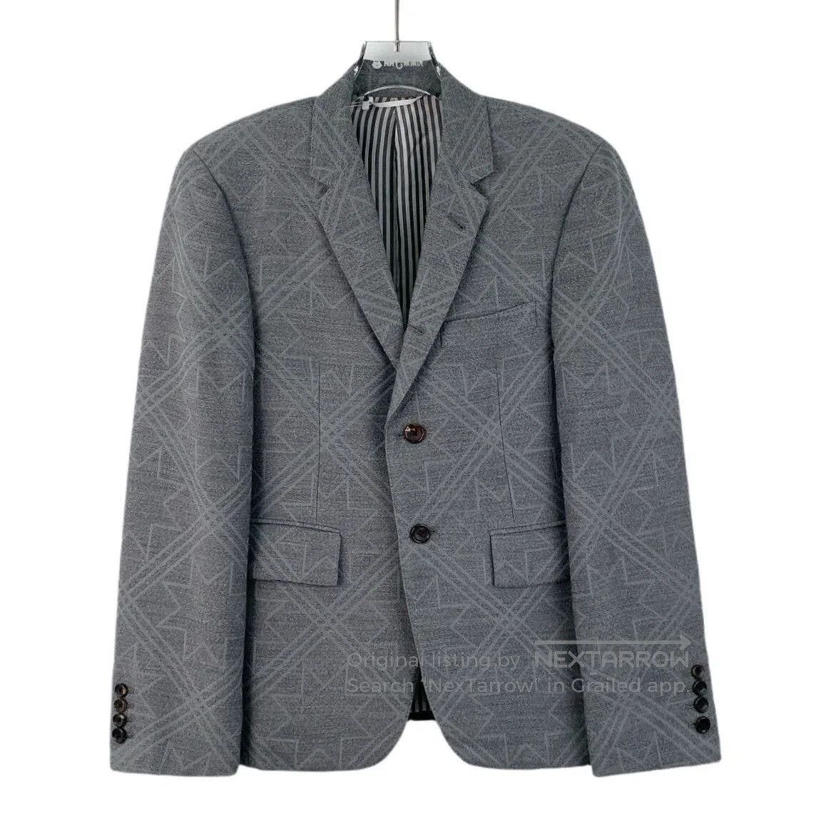Thom Browne Gray Wool Single-Breasted Blazer. Size US XXS / EU 40 - 1 Thumbnail