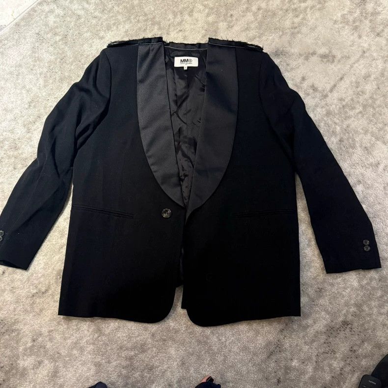 Maison Margiela Black Blazer Without Collar from Maison Margiela Size US M / EU 48-50 / 2 - 1 Thumbnail