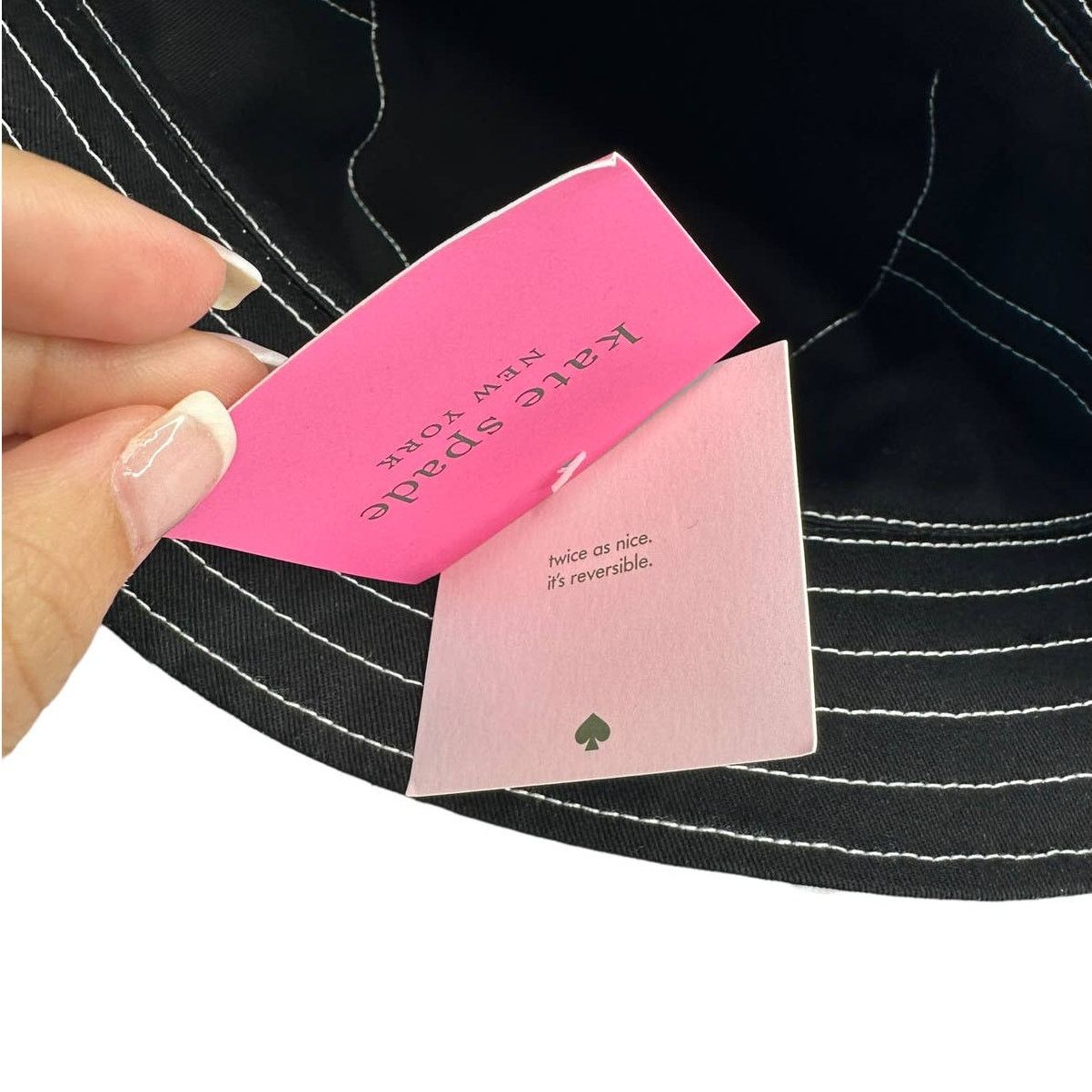 Kate Spade Kate Spade reversible bucket hat French Cream dot / black Size ONE SIZE - 6 Thumbnail