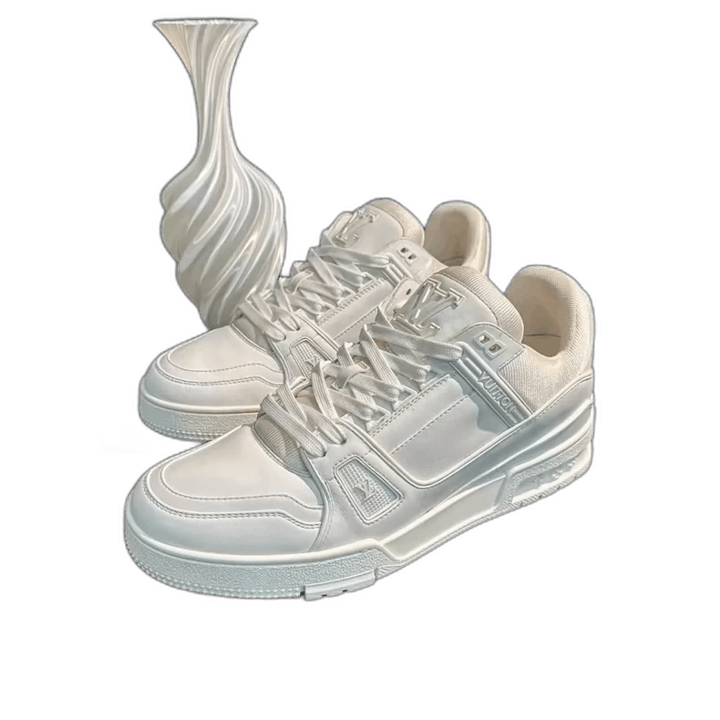 Louis Vuitton White Trainer Sneakers with Clean Design-yf Size US 8.5 / EU 41-42 - 1 Thumbnail