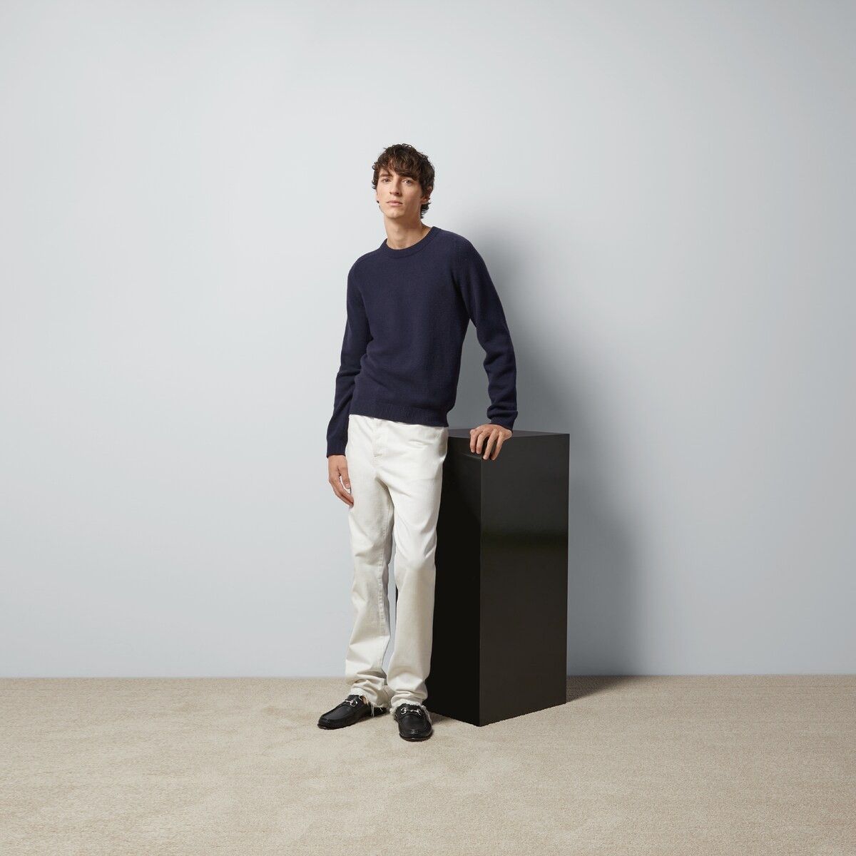 Gucci o1s1wg111025 Wool Sweater With Gucci Patch in Blue Size US XXL / EU 58 / 5 - 2 Thumbnail