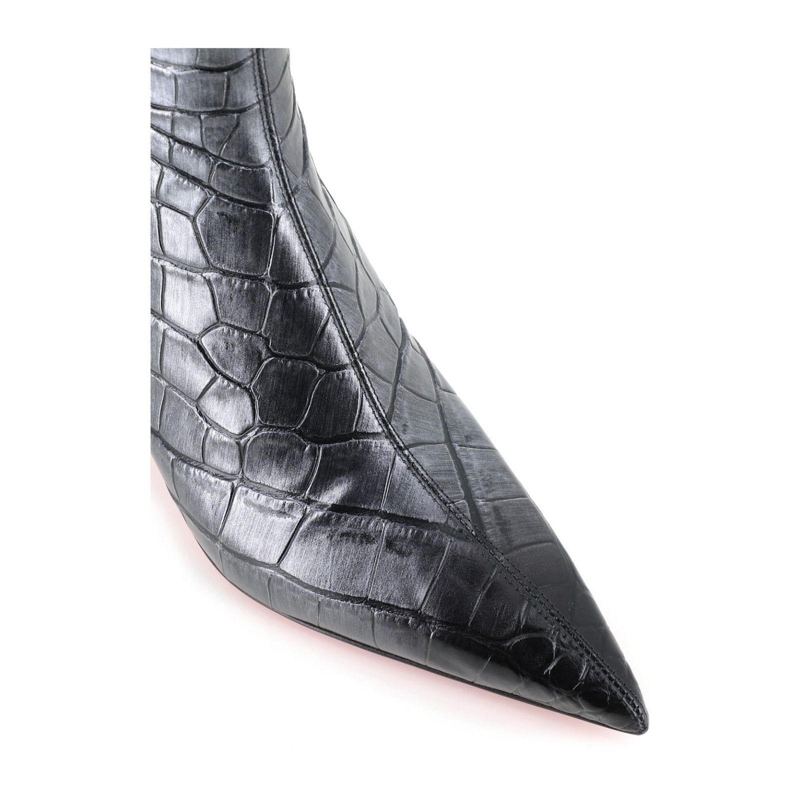 Christian Louboutin Christian Louboutin Condora Booty 55 Black Silver Croc Ali Size US 8 / IT 38 - 7 Thumbnail