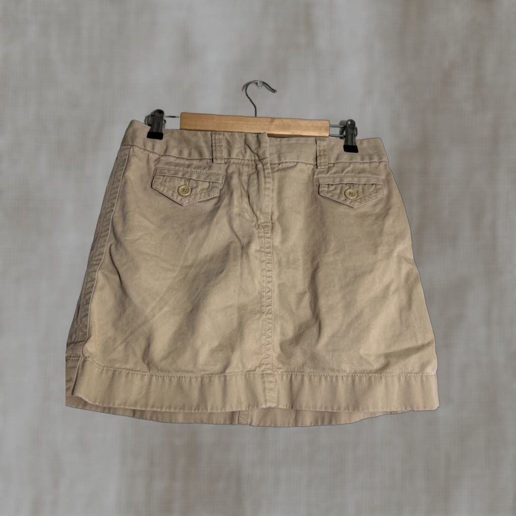 J.Crew J.CREW Skirt Women Regular Size 10 Beige Cotton Mini Short 32x16 Flaw Clasp Missing Size 32" / US 10 / IT 46 - 1 Thumbnail