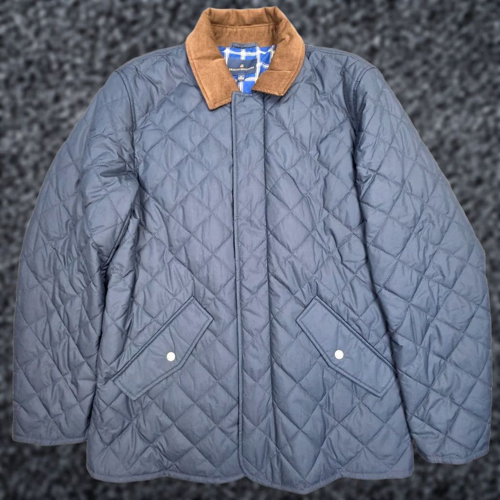Brooks Brothers Brooks Brothers Coat Quilted Theremore Paddock Diamond Zip Lined Mens M Navy Size US M / EU 48-50 / 2 - 1 Thumbnail