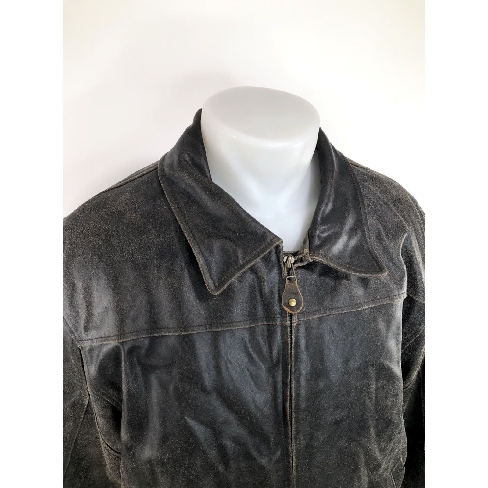 The Territory Ahead THE TERRITORY AHEAD Leather Bomber Jacket - L - Brown - Men - Regular Fit Size US L / EU 52-54 / 3 - 2 Thumbnail